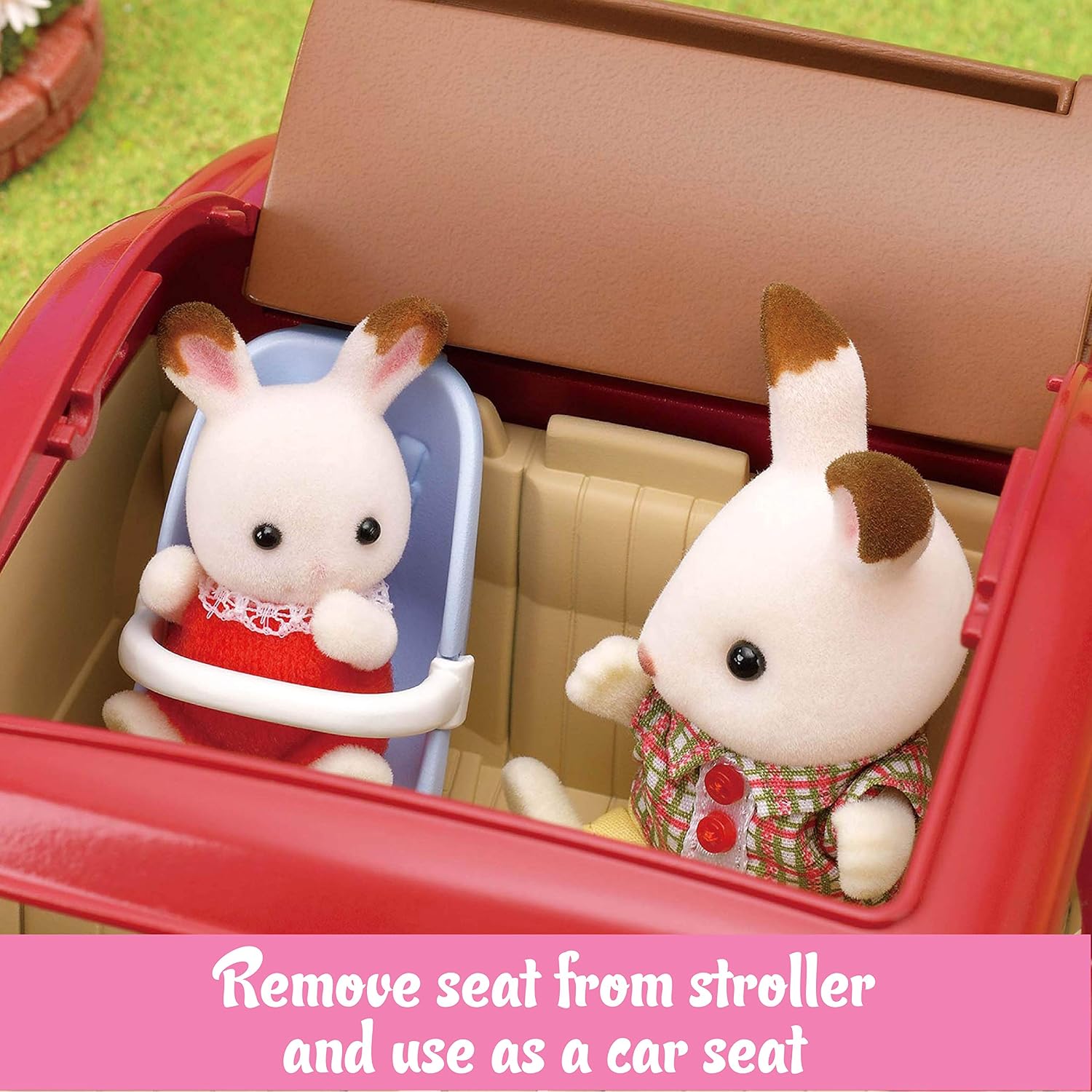 Calico Critters - Family Seven Seater Car - Family Vehicles | Buckle up the whole crew - seven seats for road trip storytelling that rolls smoothly into picnic and travel scenes, Ages 3+