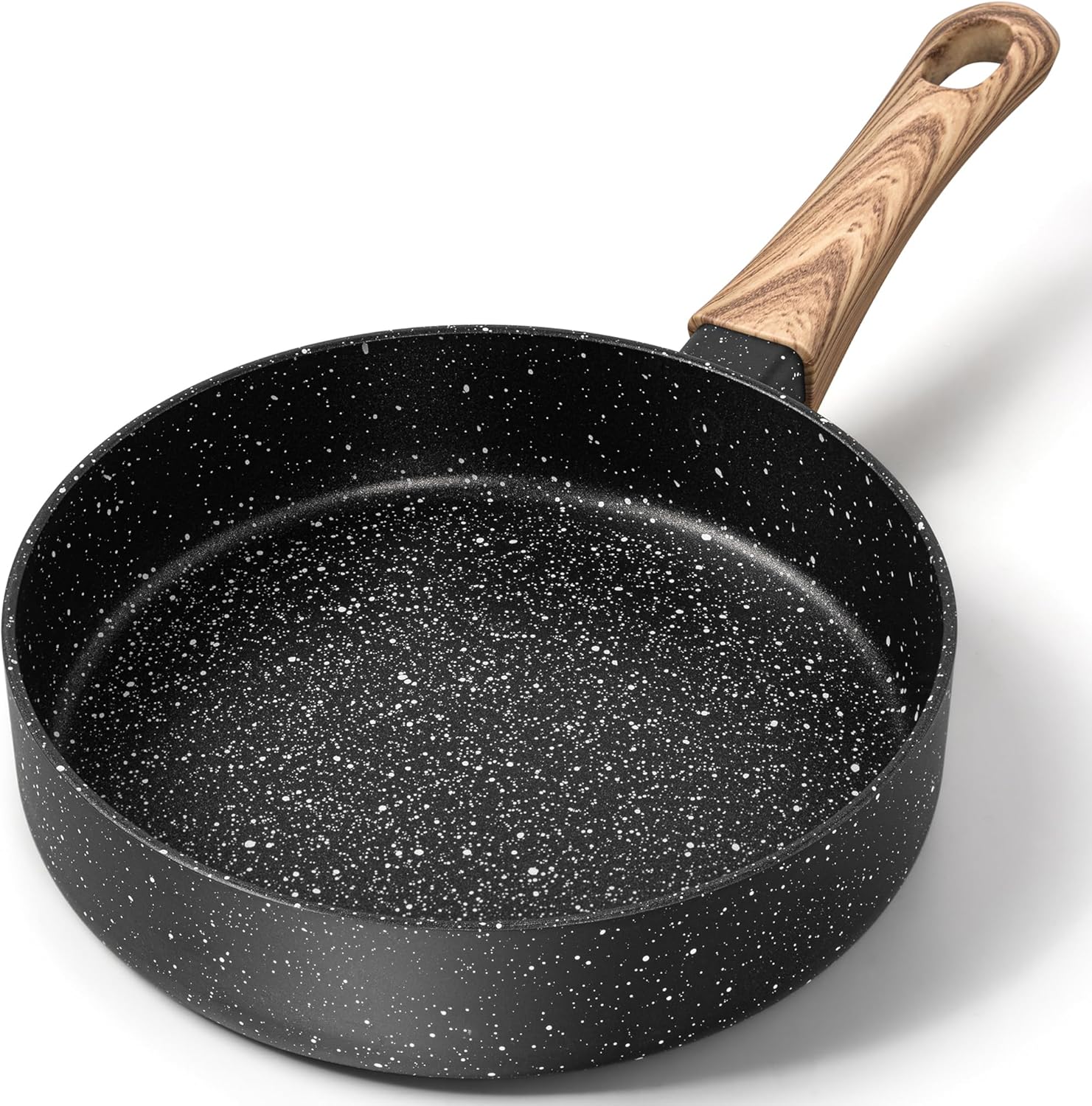 MICHELANGELO 8 Inch Nonstick Frying Pan with Lid, Non Stick Small Frying Pan with Non-Toxic Coating, Non-Stick Skillet with Ergonomic Handle