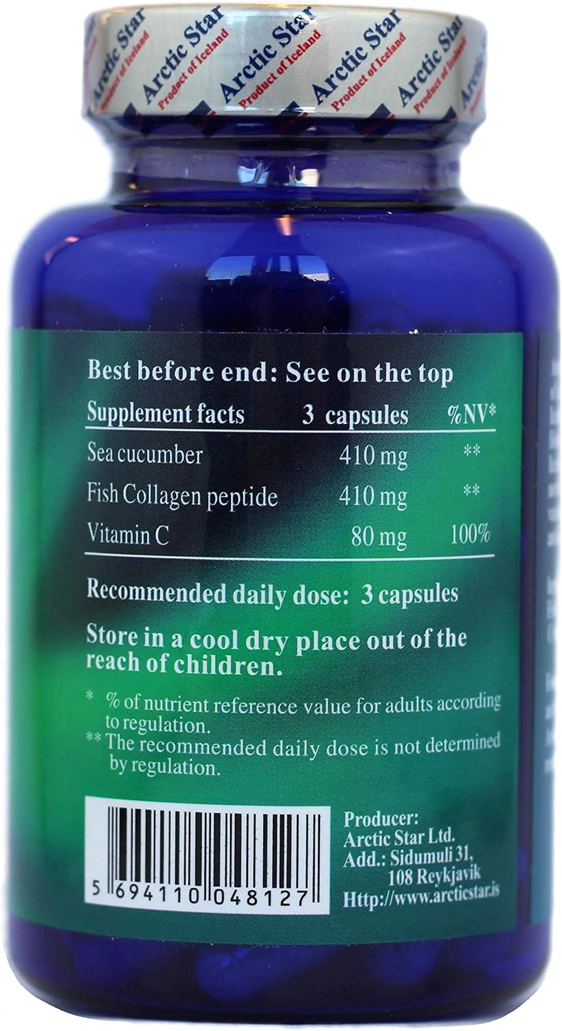 Arctic Star Marine Collagen-Vital Proteins Marine Collagen Peptides Supplement Pills for Healthy Skin Hair Nail - Hydrolyzed Collagen from Iceland