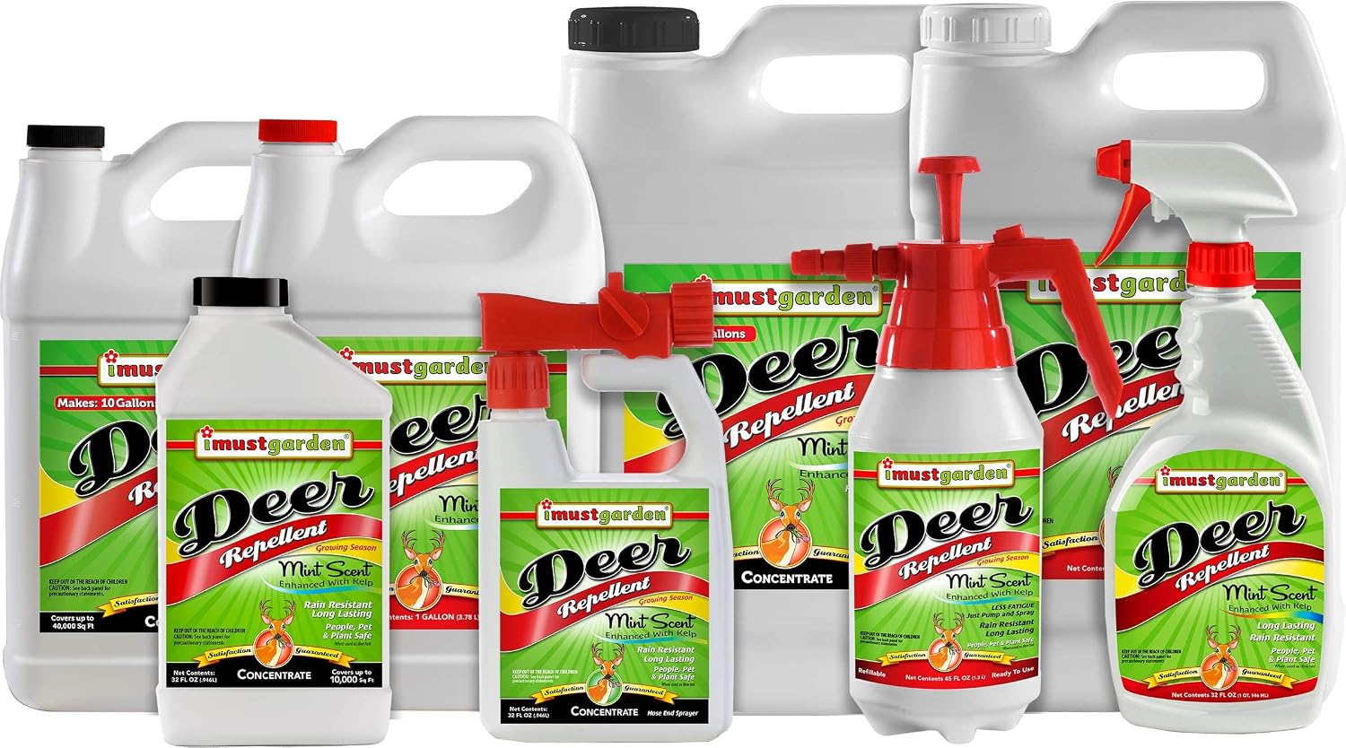 I Must Garden Deer Repellent: Powerful All-Natural Protection, 32oz Mint | Ready to Use Spray - Safe for Plants Pets & Pollinators - Pleasant Scent - Long-Lasting Control