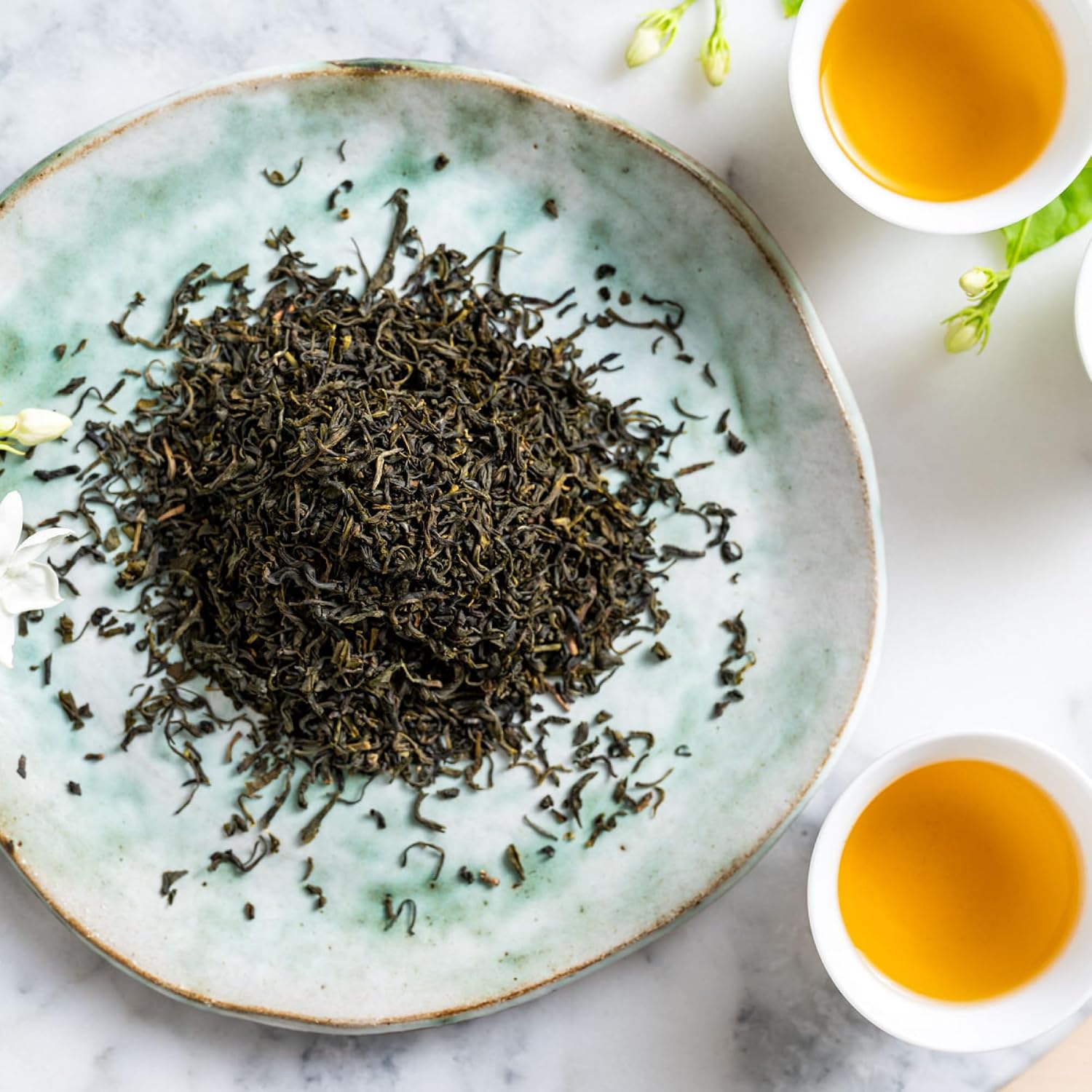 Rishi Tea Jasmine Organic Chinese Green Sachet Tea Bags, Caffeinated, 15ct | Floral Aroma and Taste, Jasmine Flower, Calm, Sustainable, 15 Servings