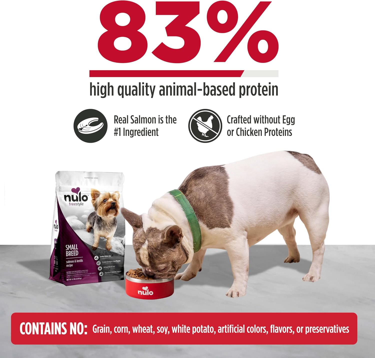 Nulo FreeStyle Small Breed Dog Food Dry - Salmon & Lentils, Puppy & Adult Grain Free Dog Food, Natural, High Protein