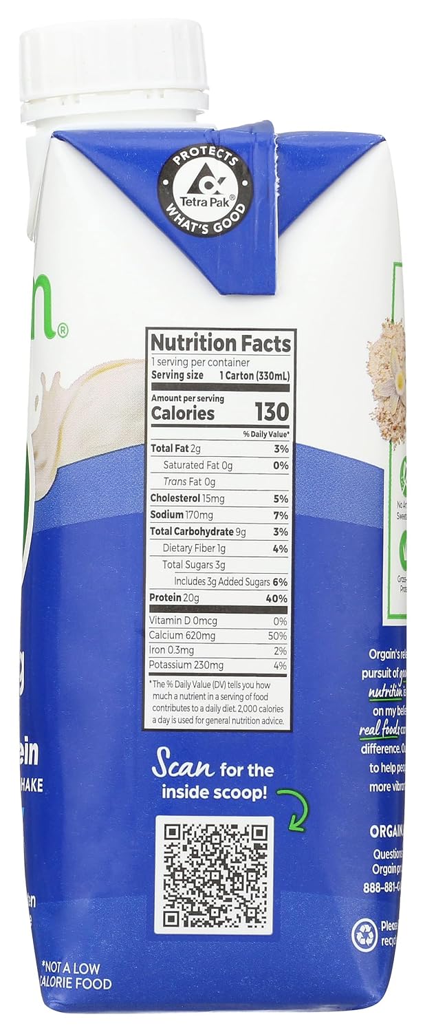 ORGAIN Organic Creamy Chocolate Fudge Drink, 11 FZ