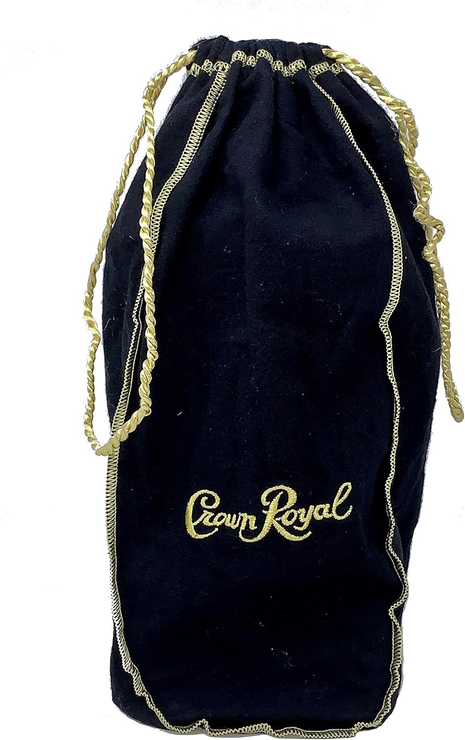 Crown Royal Extra Large Bag with Gold Drawstrings Great for Storage 13"x9"x4" (Black)