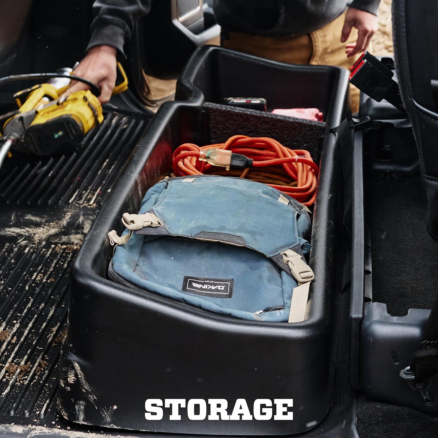 Husky Liners Gearbox Storage Systems | Fits 2015-20 Ford F-150 SuperCrew (Crew Cab), 2017-20 Ford F-250/F-350 SuperCrew (Crew Cab) - w/Out Factory Storage Box | Under Seat, 1-pc Black - 09281