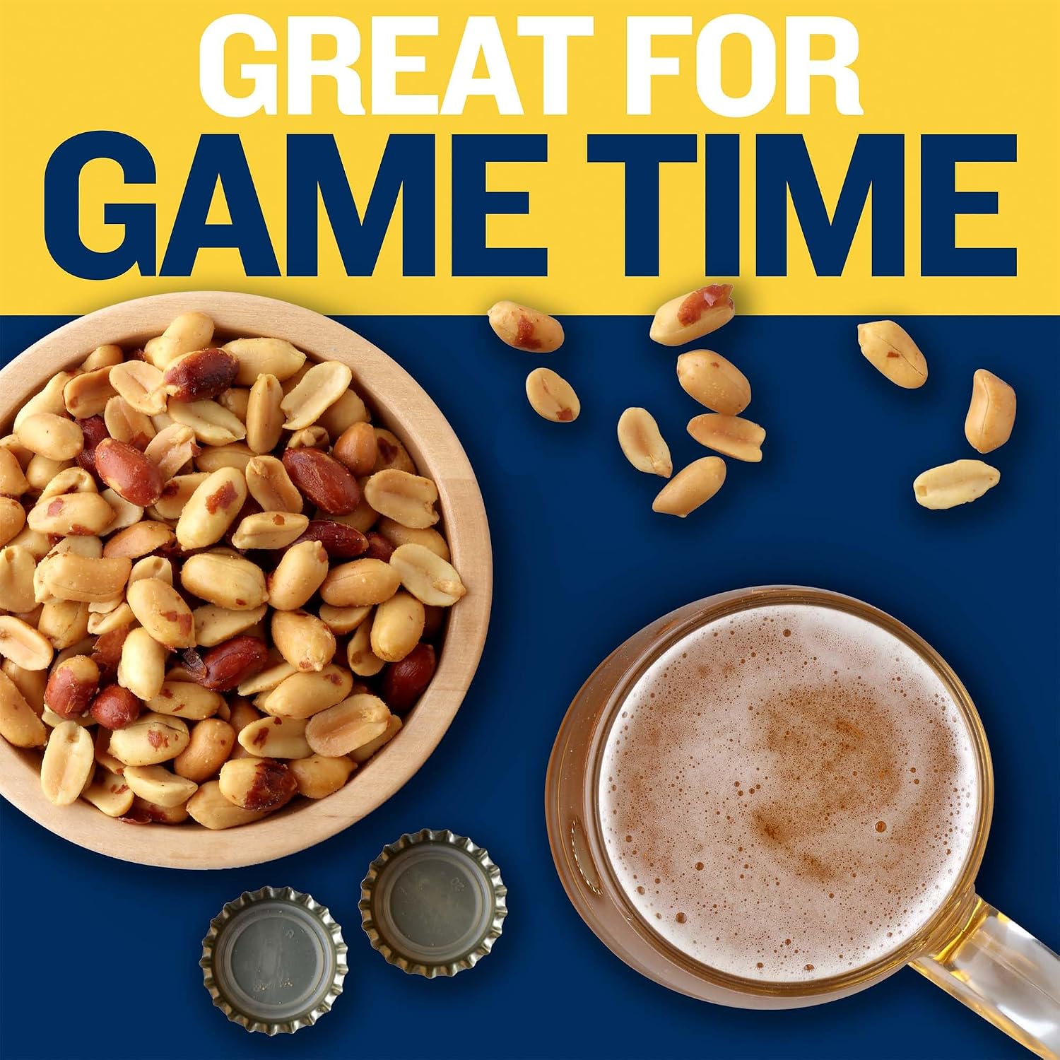 PLANTERS Salted Peanuts, Plant Based Protein Snacks, 2.19lbs (1 Ct)