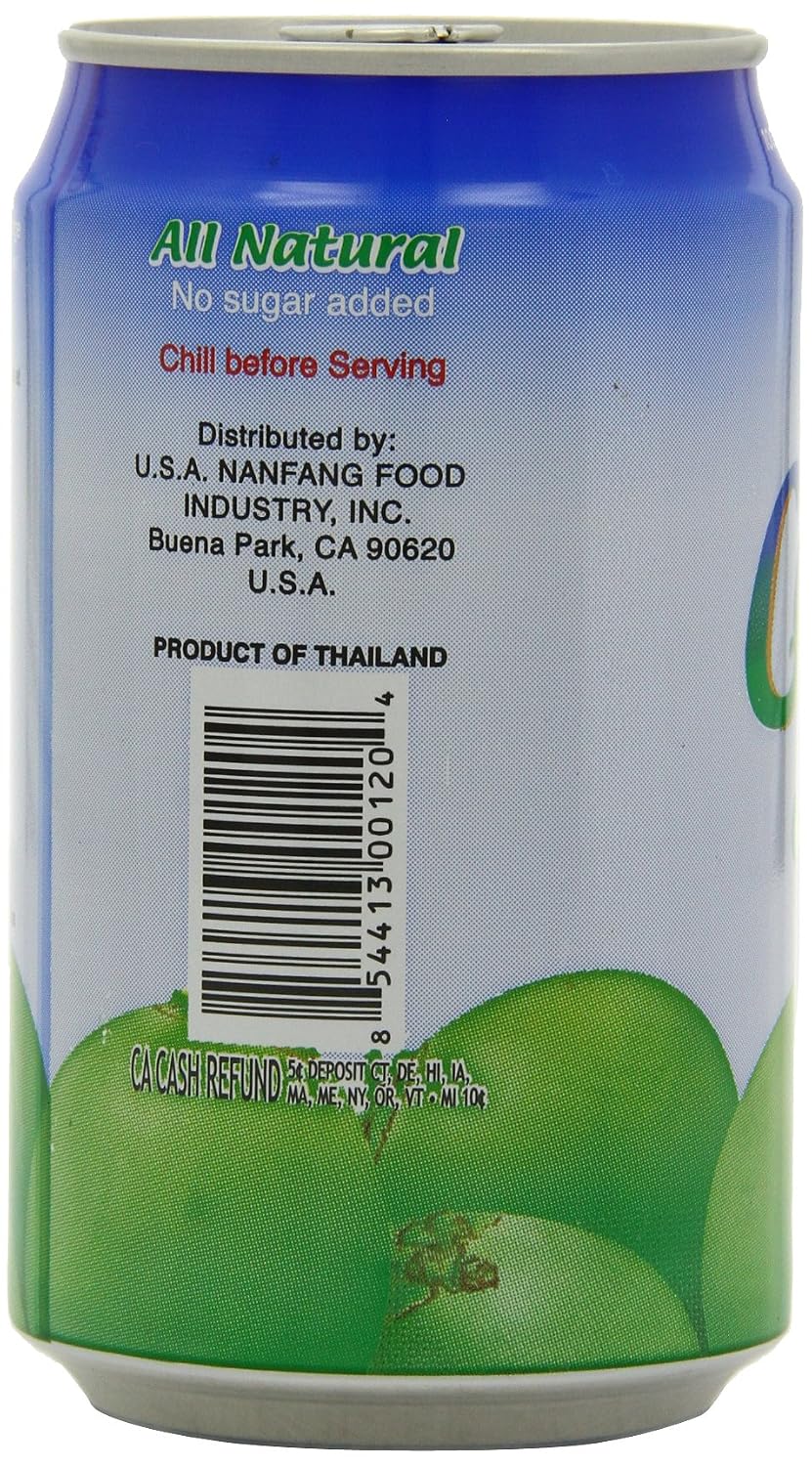 Amy & Brian Non-GMO Coconut Water, Original, 17.5 Fl Oz (Pack of 12)