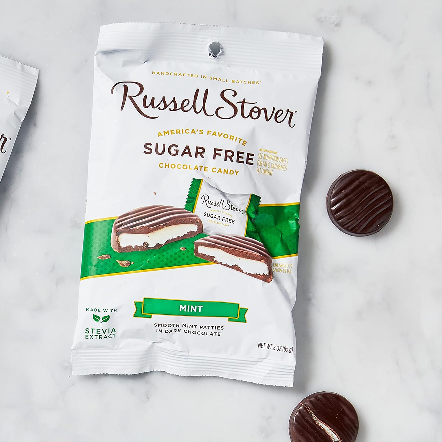 Russell Stover Sugar Free Dark Chocolate Medallions, 3 oz. Bag (270215)