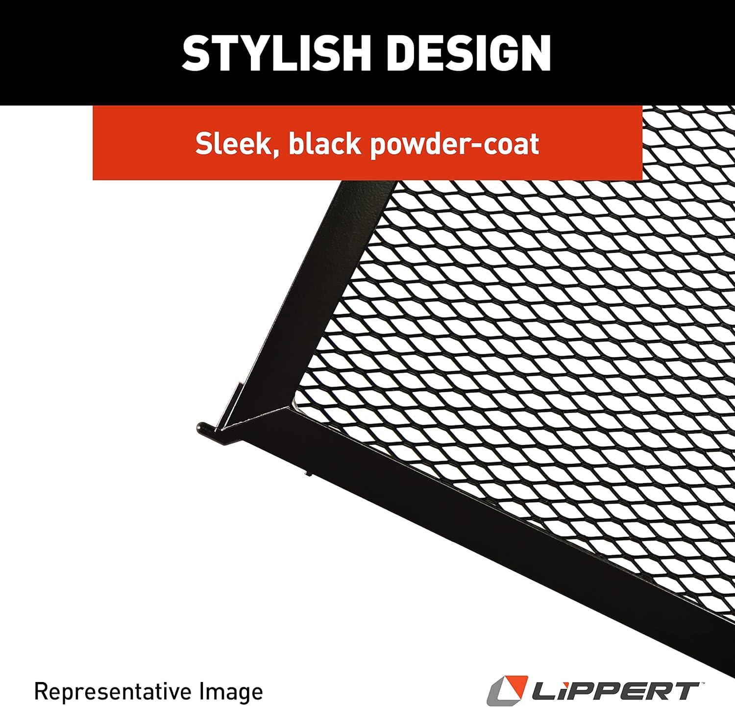 Lippert Components 859794 Screen Defender RV Entry Door Aluminum Screen Protector, 30-inch, Black