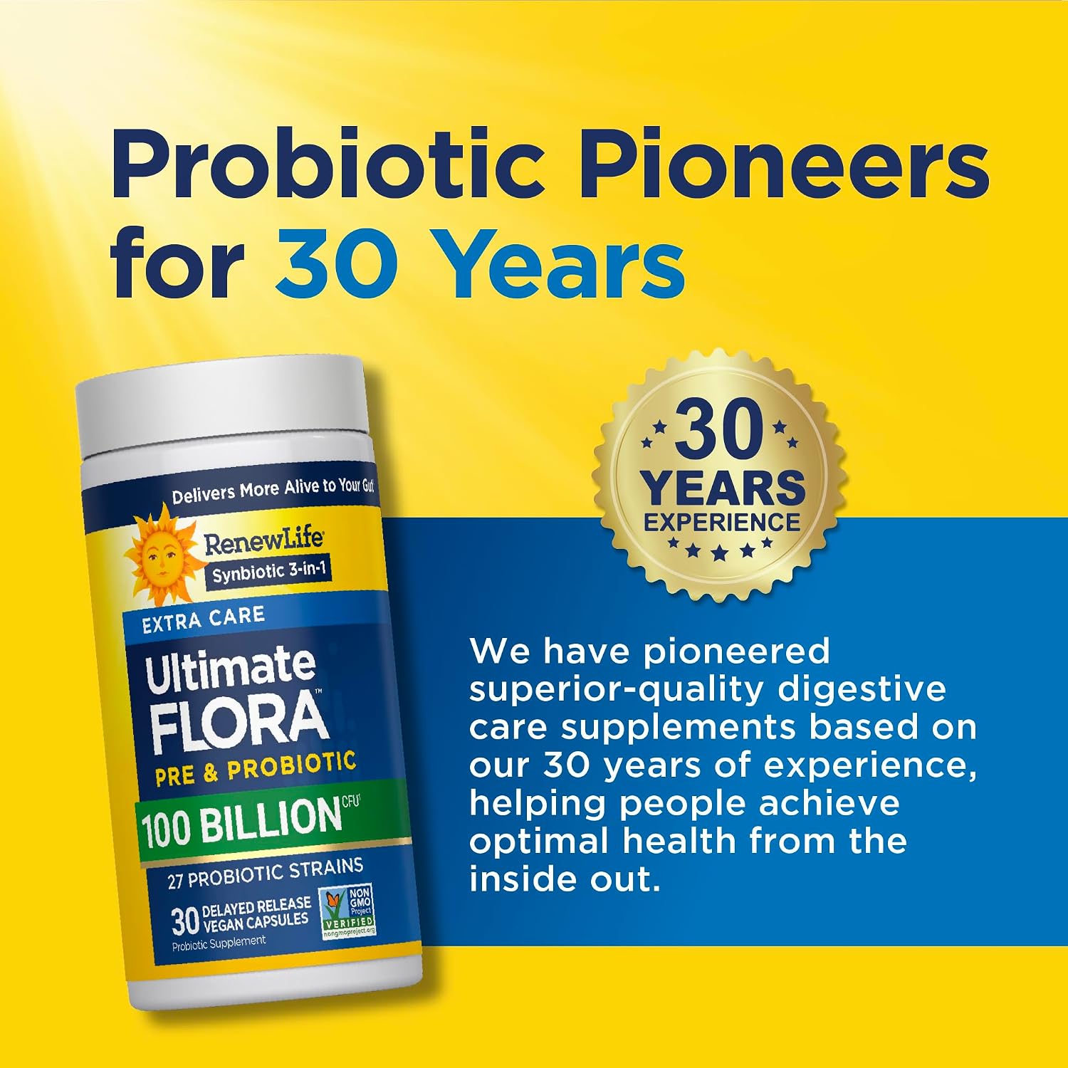 Renew Life Ultimate Flora Probiotic 80 Billion CFU | 31 Strains