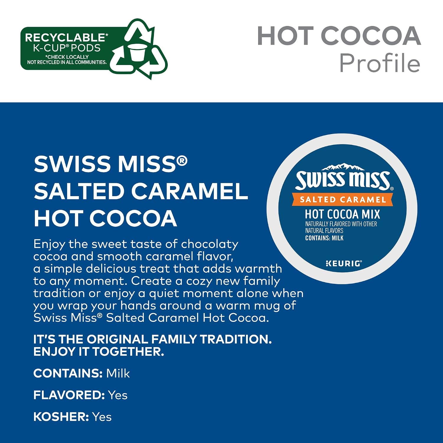 Swiss Miss Milk Chocolate Hot Cocoa Keurig Single-Serve K Cup Pods, 28 Count