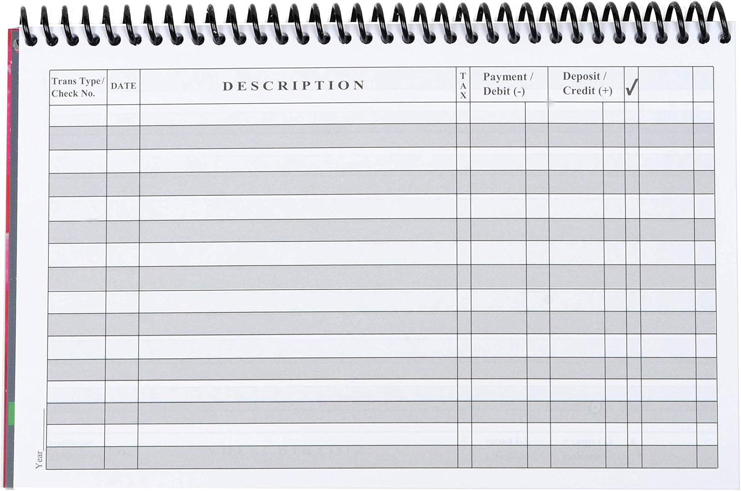 The Superior Register - Simple Account Tracker - Big Checkbook Register & Financial Ledger - Debit Card Register - Bank Register - 1 Pack, Teal, Wide Edition