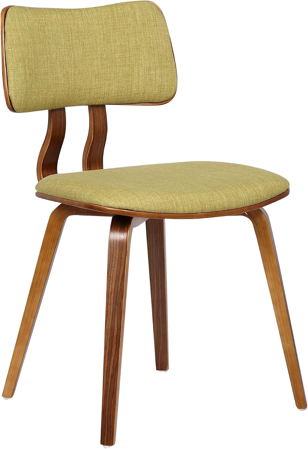 Armen Living Jaguar Dining Chair in Charcoal Fabric and Walnut Wood Finish,Charcoal/Walnut Finish 20D x 18W x 29H in