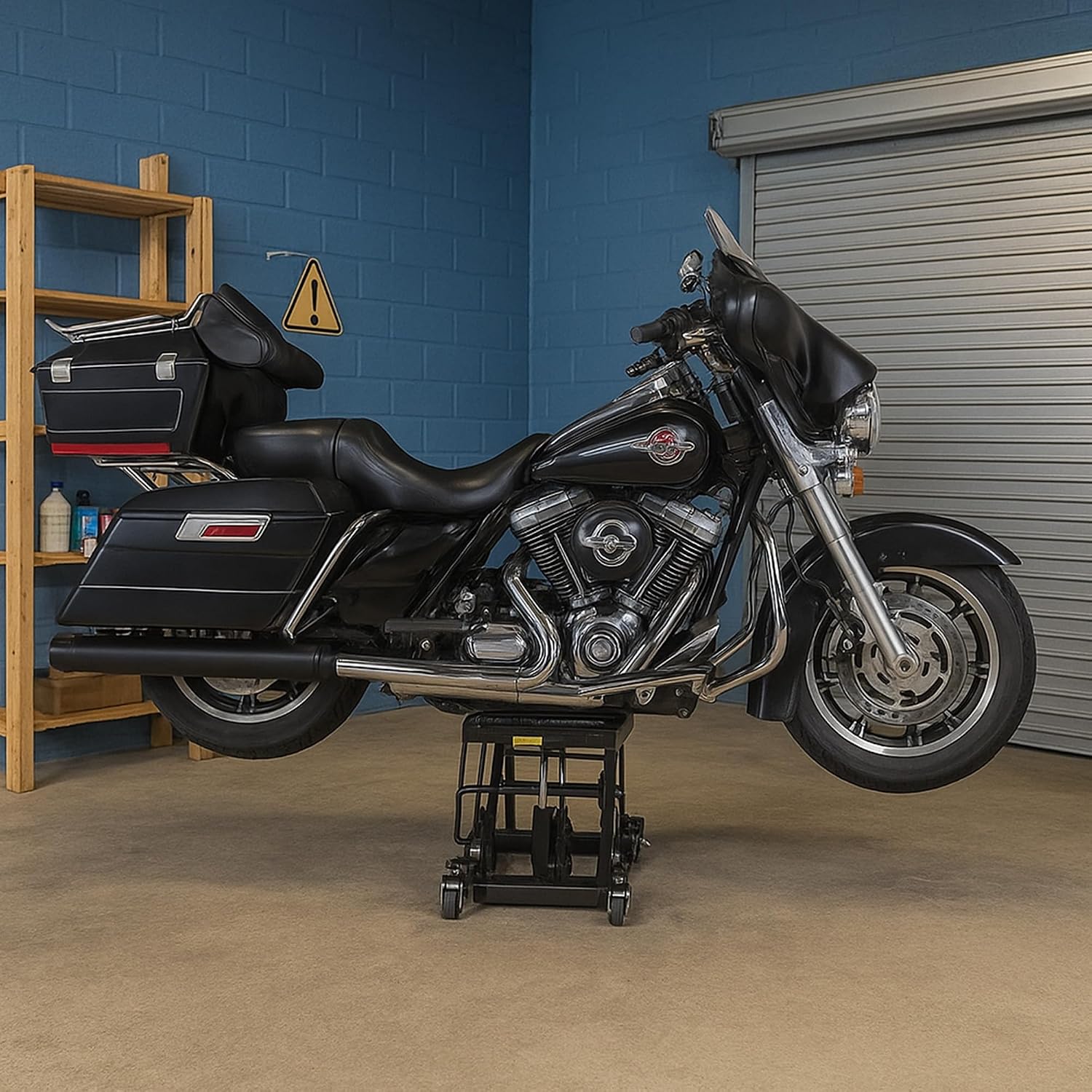 Black Widow Motorcycle or ATV Lift Jack Stand Hydraulic, Steel, 1,500 lb