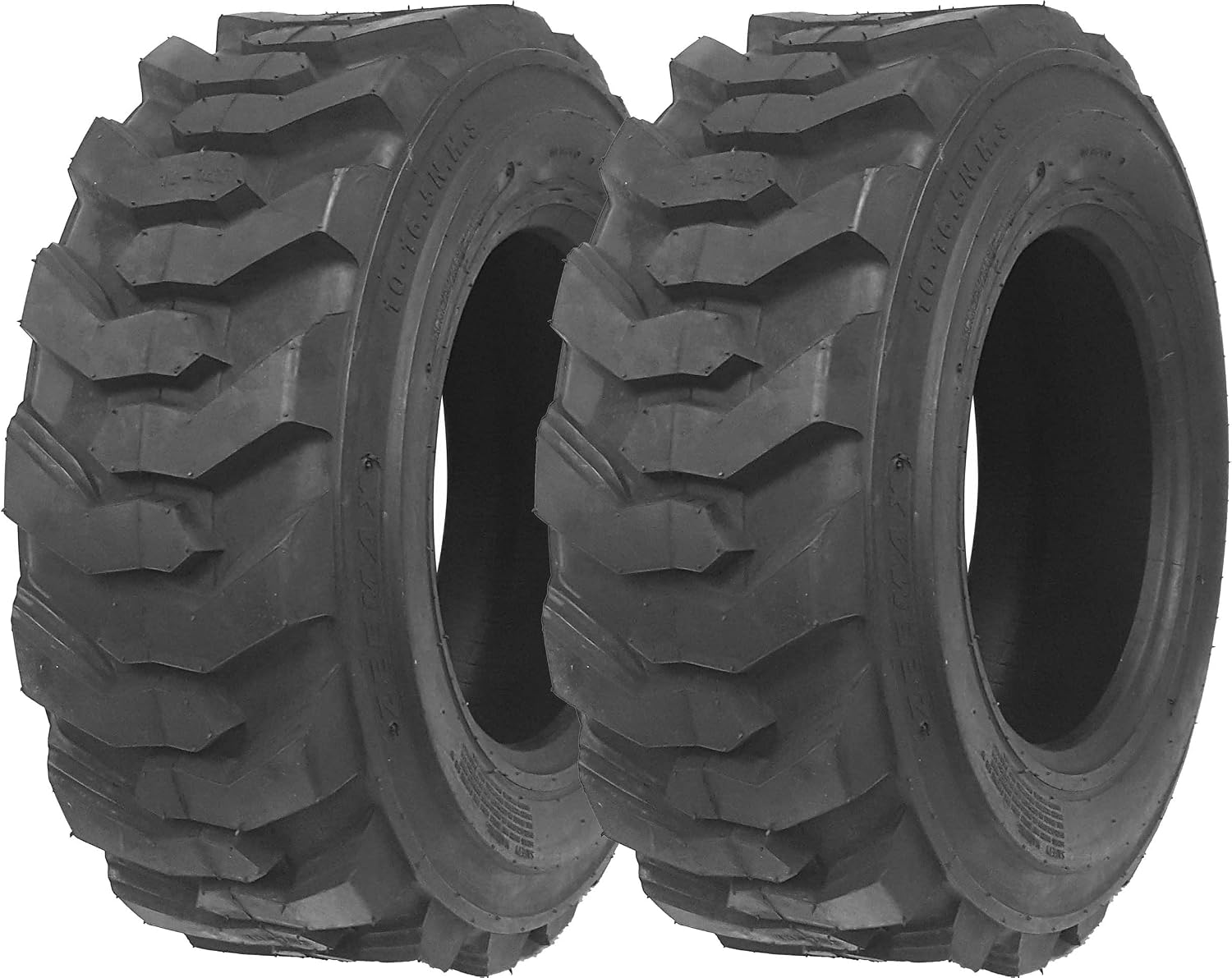 ZEEMAX (2) HD 12-16.5/14PR G2 Skid Steer Tires Bobcat with Rim Guard 12002