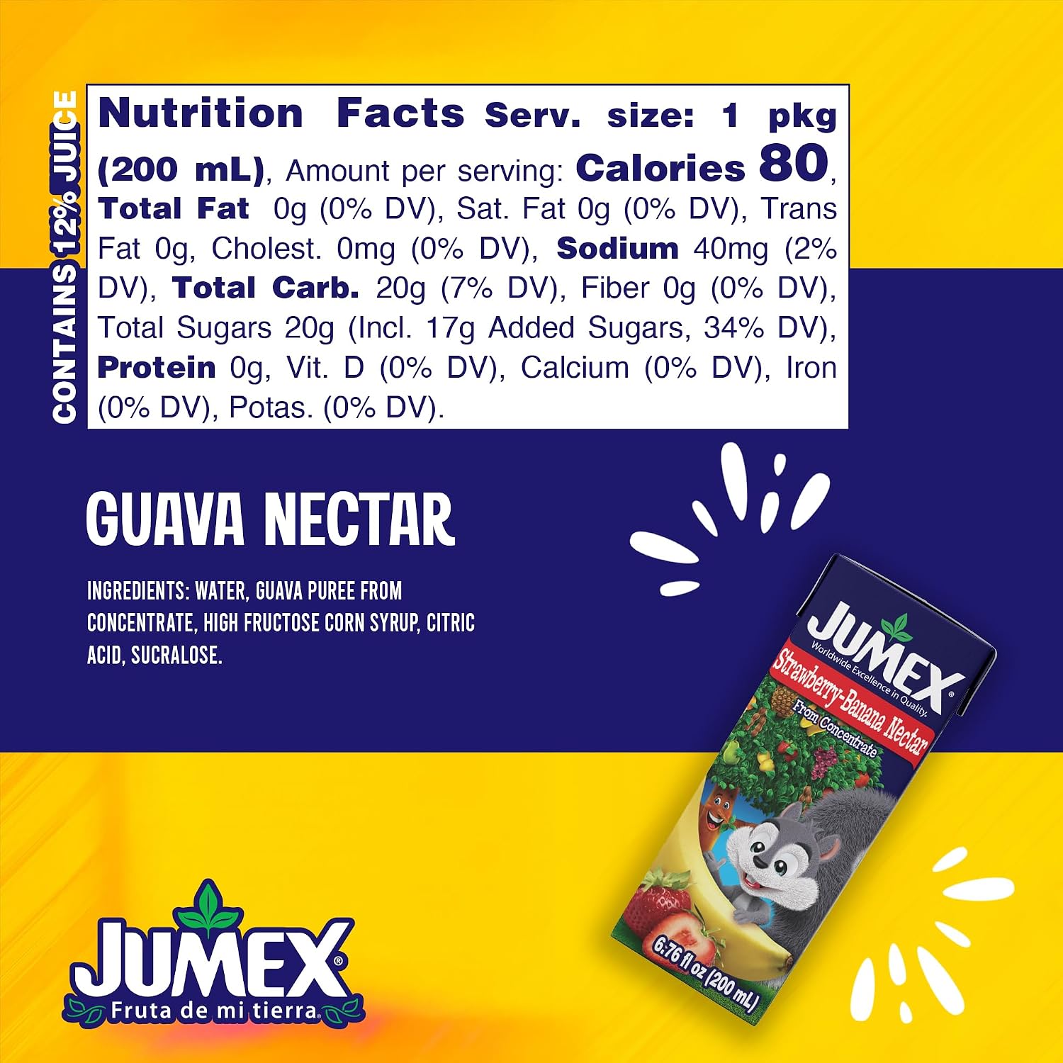 Jumex Apple Nectar Juice Boxes for Kids - Apple Juice Box with Straw - Mini Drinks for Kids - Made with Fresh Fruit Puree Concentrate - School Snacks & Smoothie Mix - 6.76oz, 24 Pack