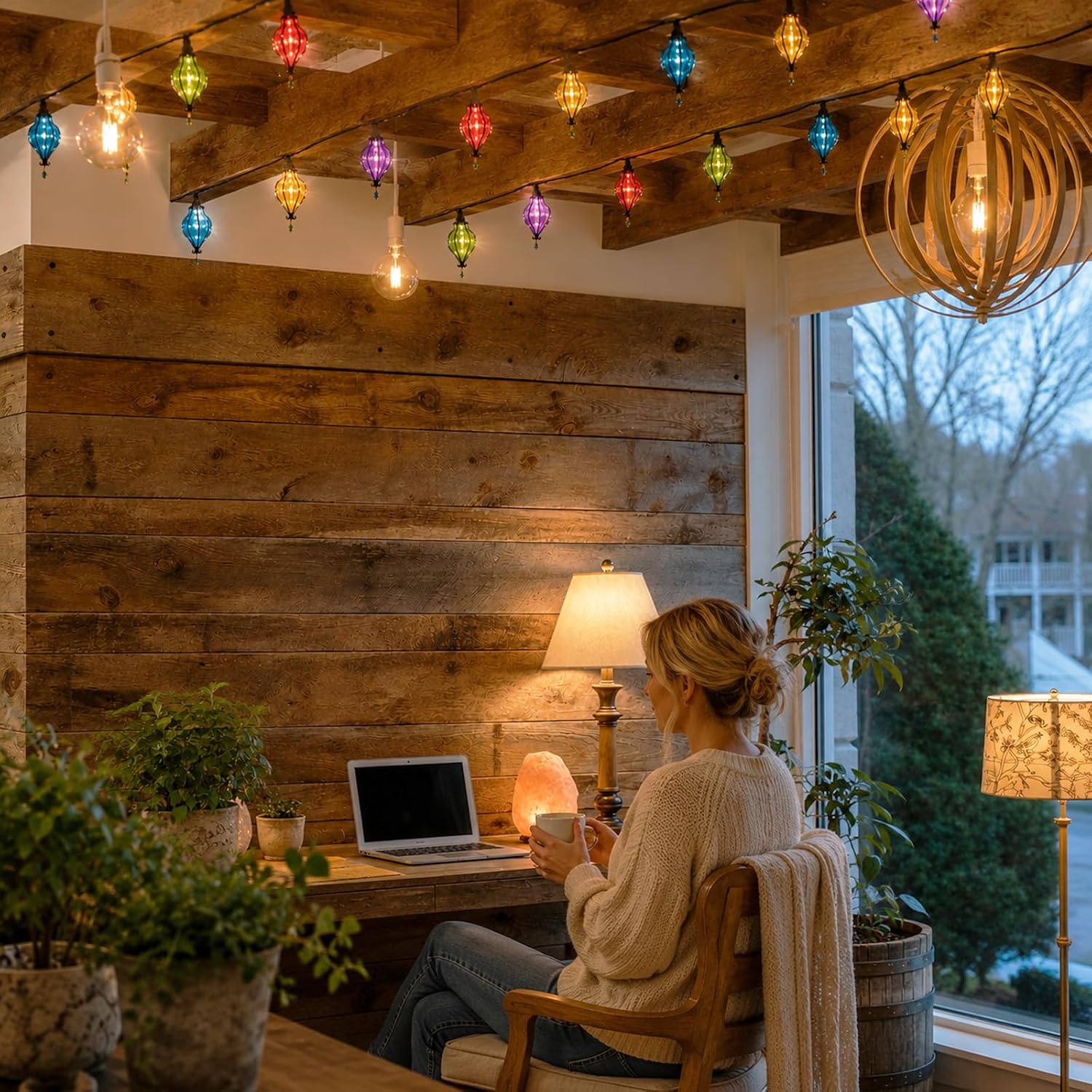 Vigdur Pineapple String Lights, 10FT Multicolor Patio Lights Outdoor
