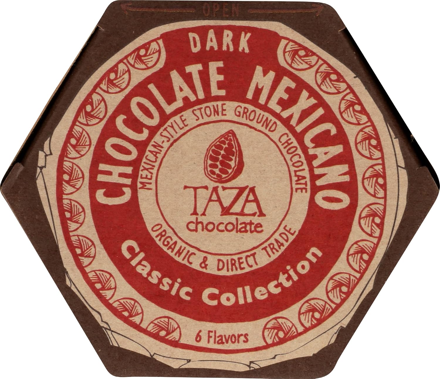 Taza Chocolate Organic Mexicano Disc Stone Ground, Variety Pack, 1.35 Ounce (8 Count), Vegan | Vegan, Dairy Free, Gluten Free, Organic Stone Ground Dark Chocolate Disc, 1.35 Ounce