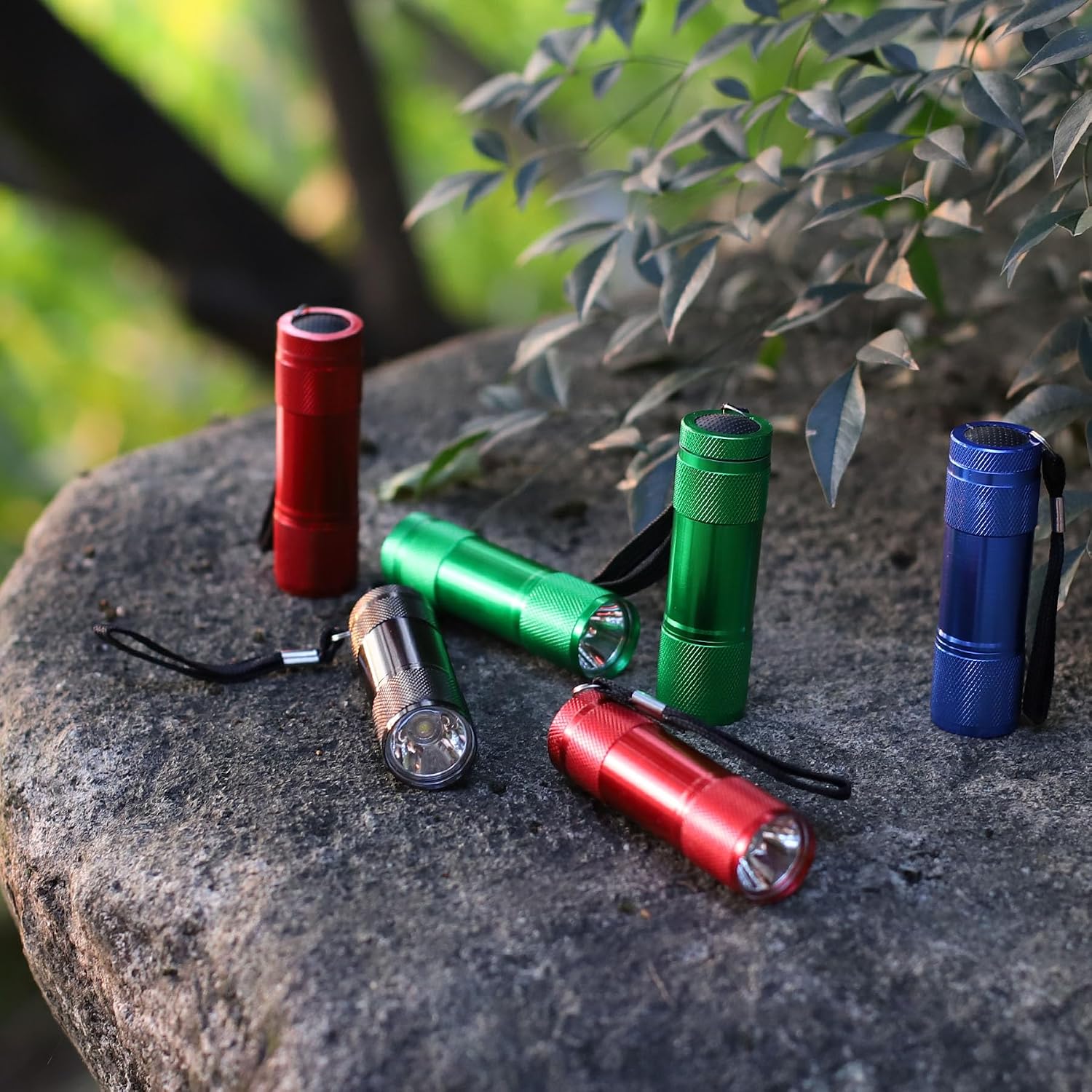 FASTPRO 20-Pack Aluminum 6-LED Flashlights Set with AAA Batteries Included | Mini Flashlights with Lanyard, Flashlights Bulk, Holiday Gifts
