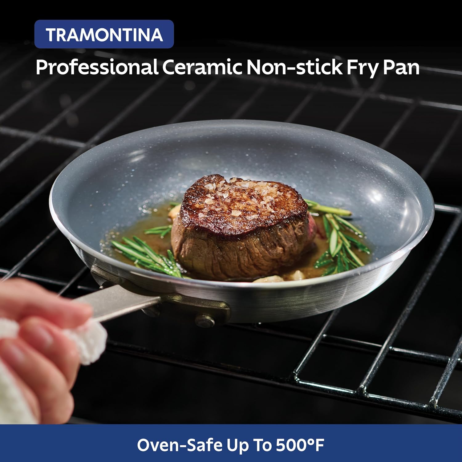 Tramontina Professional 8-Inch Non Stick Small Frying Pan | Heavy-Gauge Aluminum Skillet with Reinforced Nonstick Coating, Red Handle, Dishwasher and Oven Safe, Made in Brazil