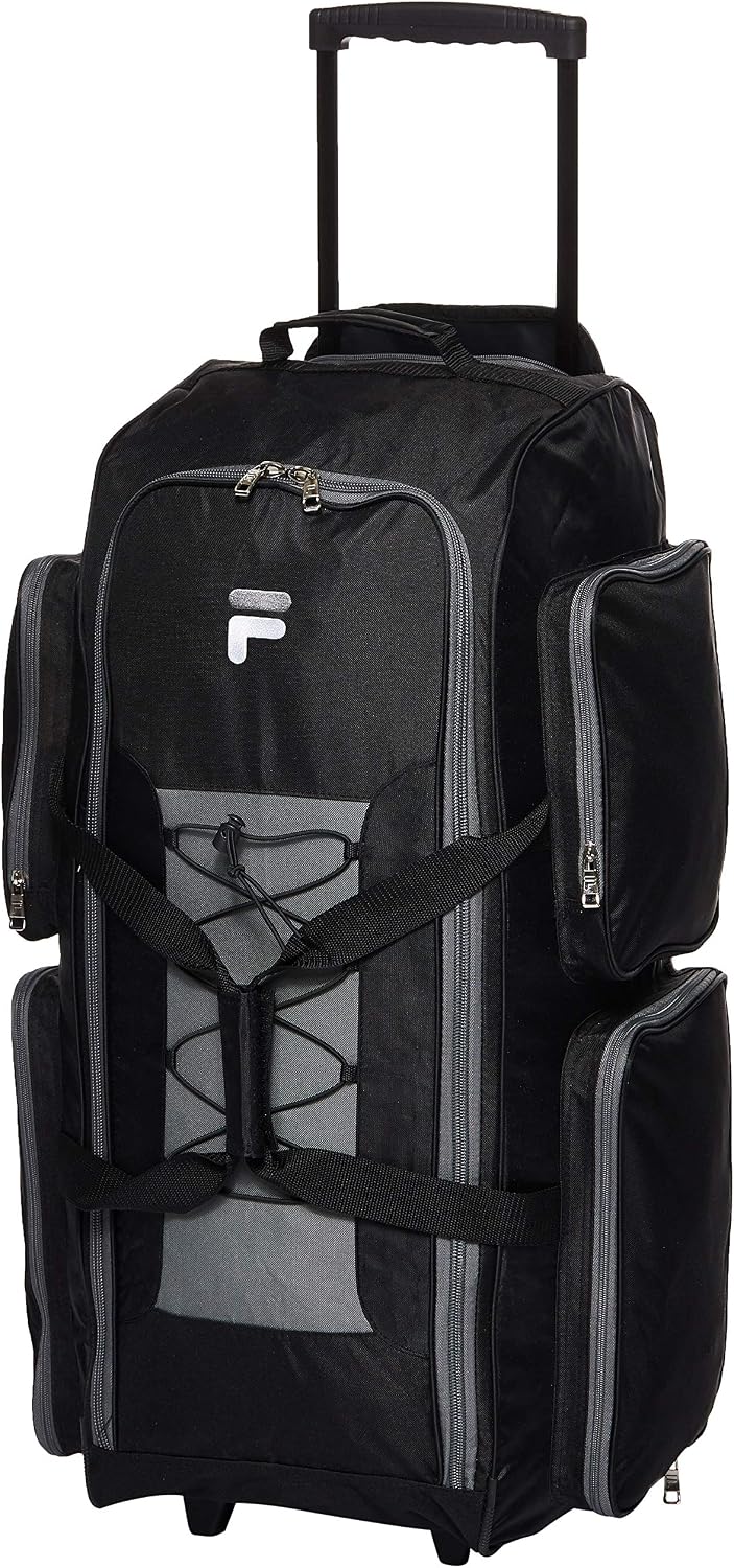 Fila 32" Lightweight Rolling Duffel, Neon Lime