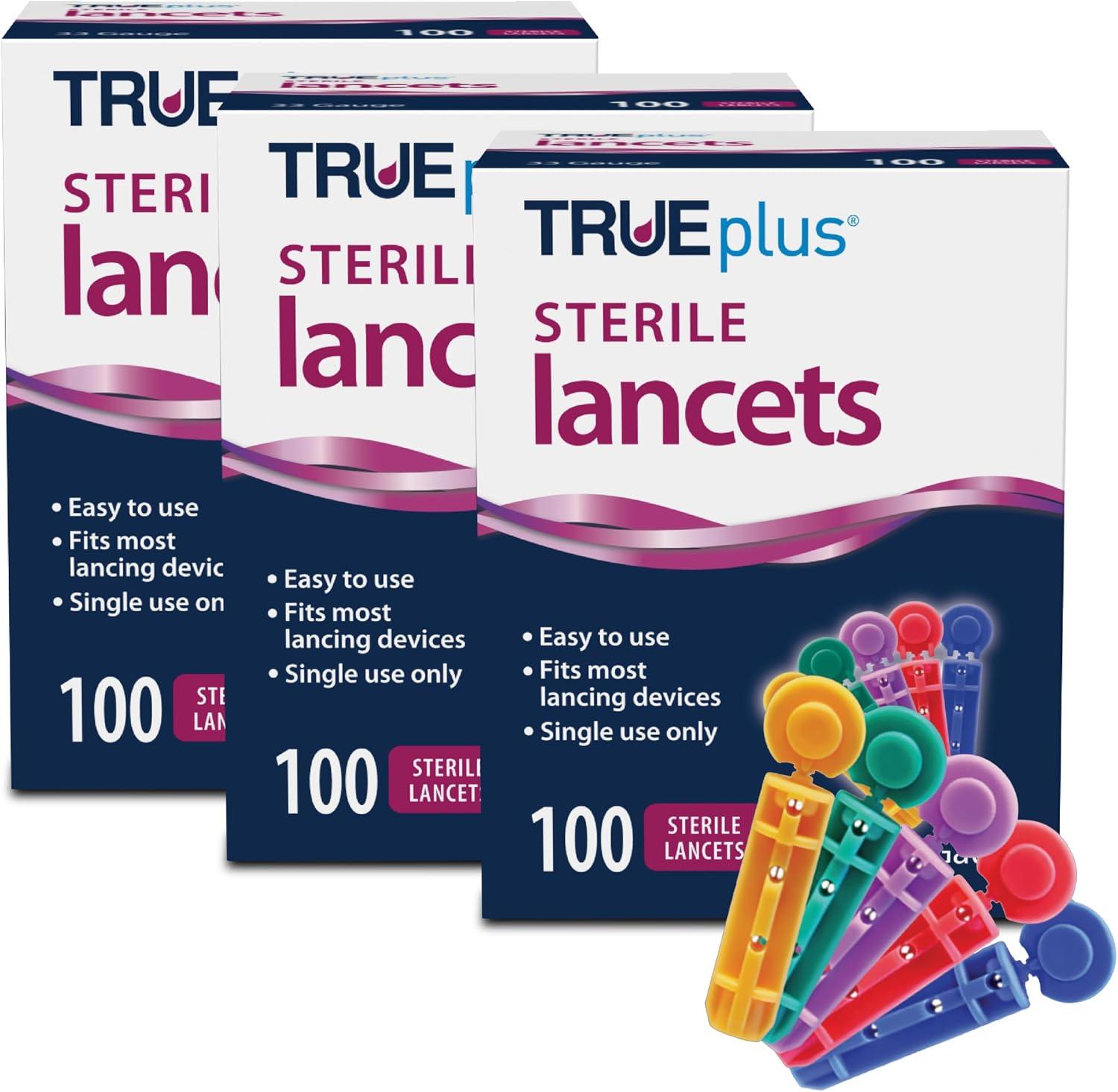 TRUEplus Single-Use Sterile Lancets Bundle, 28G, 300 Pack