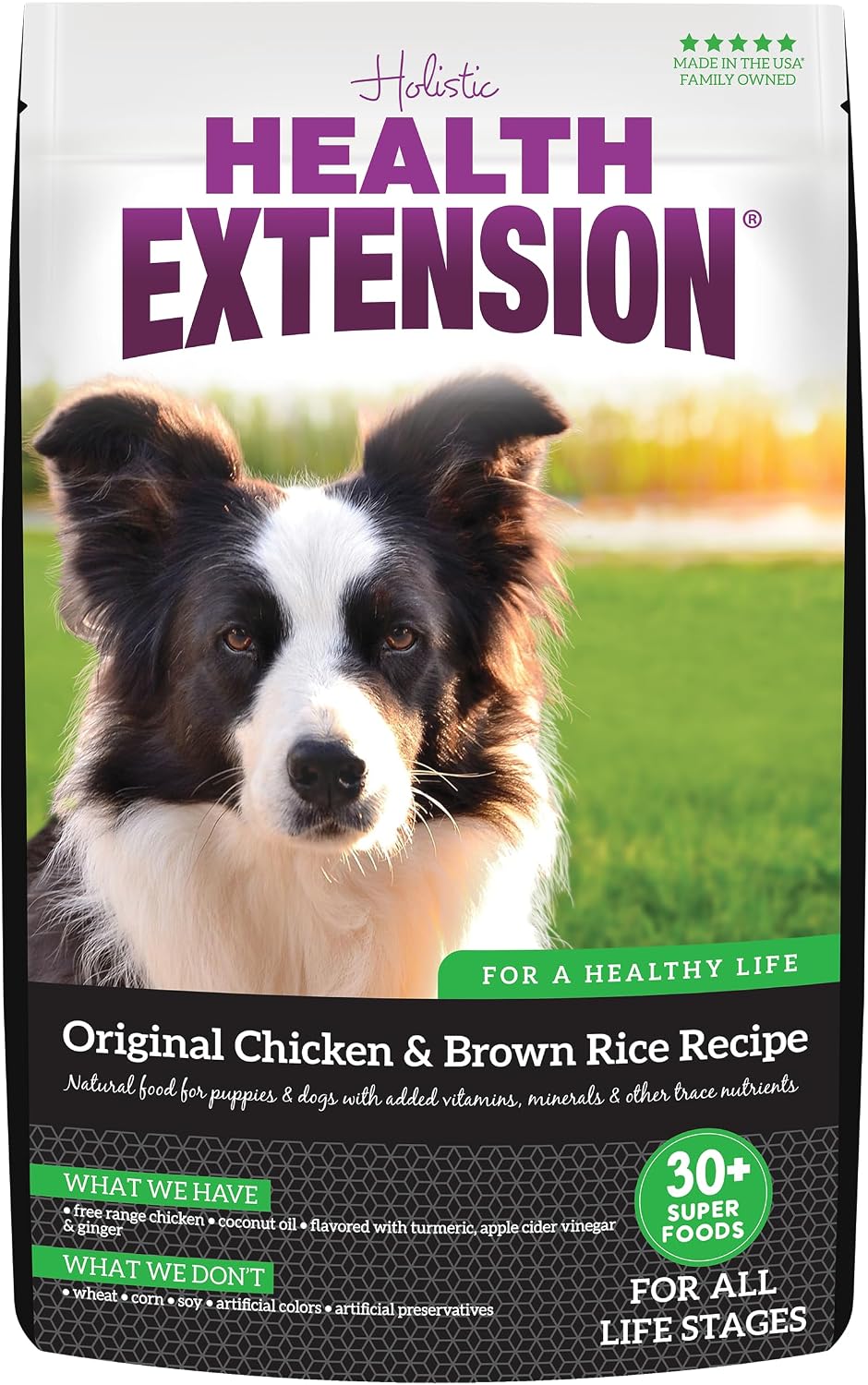 Health Extension Lamb & Brown Rice Dry Dog Food, Protein Packed Formula with Probiotics & Superfoods for Digestion & Coat Health (30 lb)