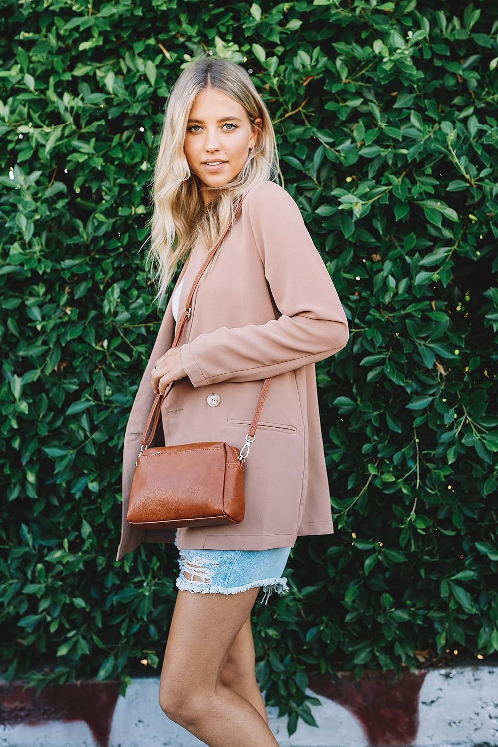 Triple Zip Small Crossbody Bag