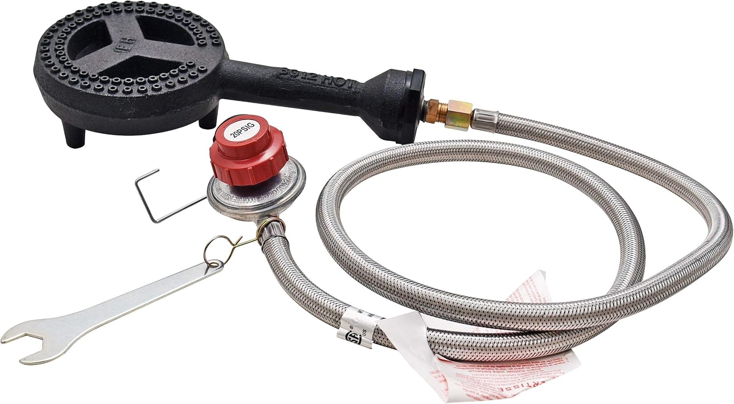 ARC 65K BTU Cast Iron Burner Head, 0-20 PSI Regulator & Hose Set
