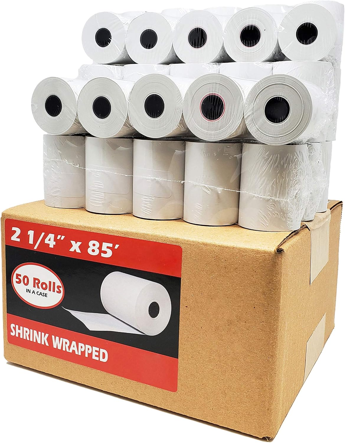 (50 Rolls) 3 1/8 x 230 Thermal Paper Receipt Rolls (55 GSM Premium Quality German Paper) Fits All POS Cash Registers BPA Free - BuyRegisterRolls