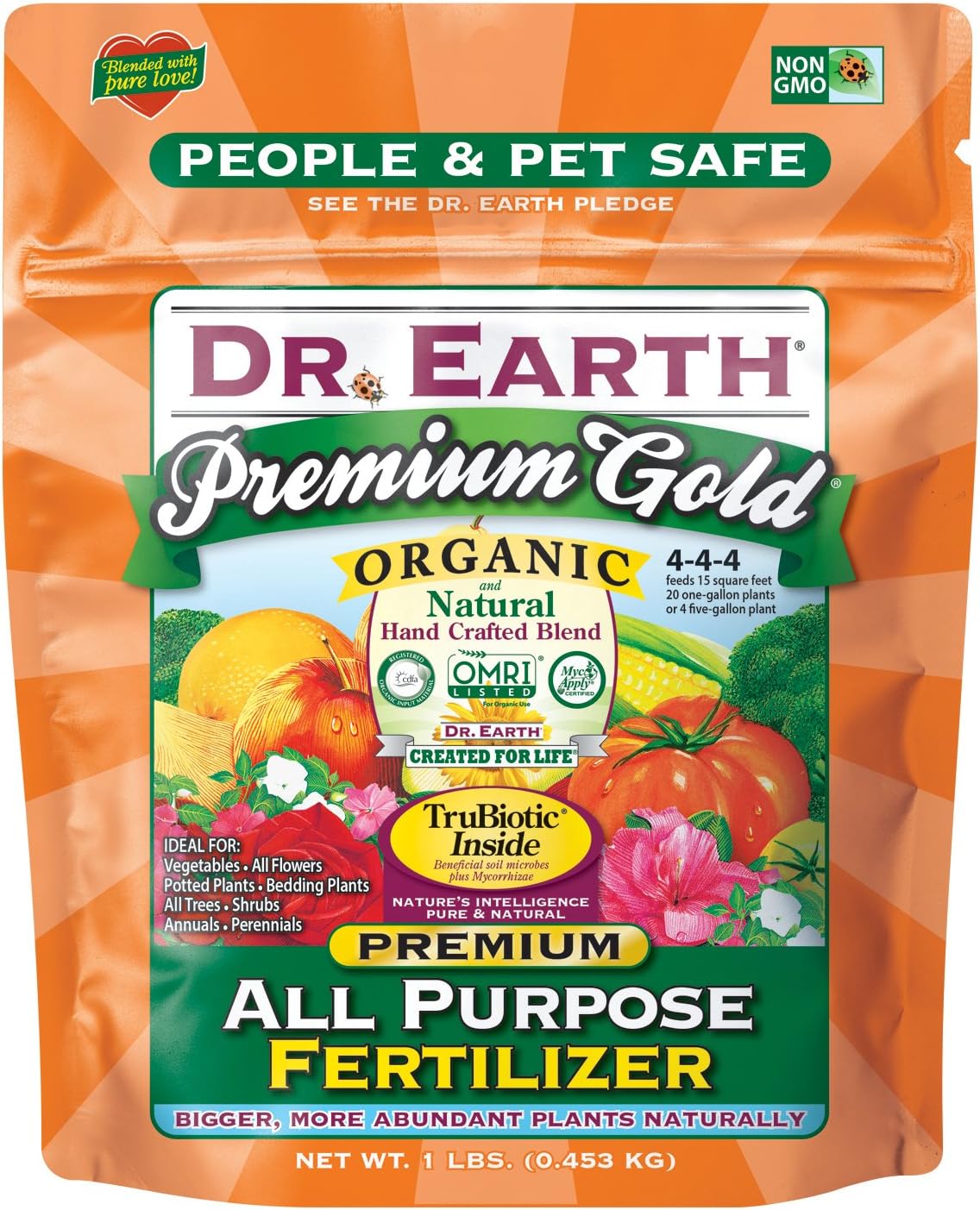 Dr. Earth 70857 1 lb MINIS Premium Gold All Purpose Fertilizer