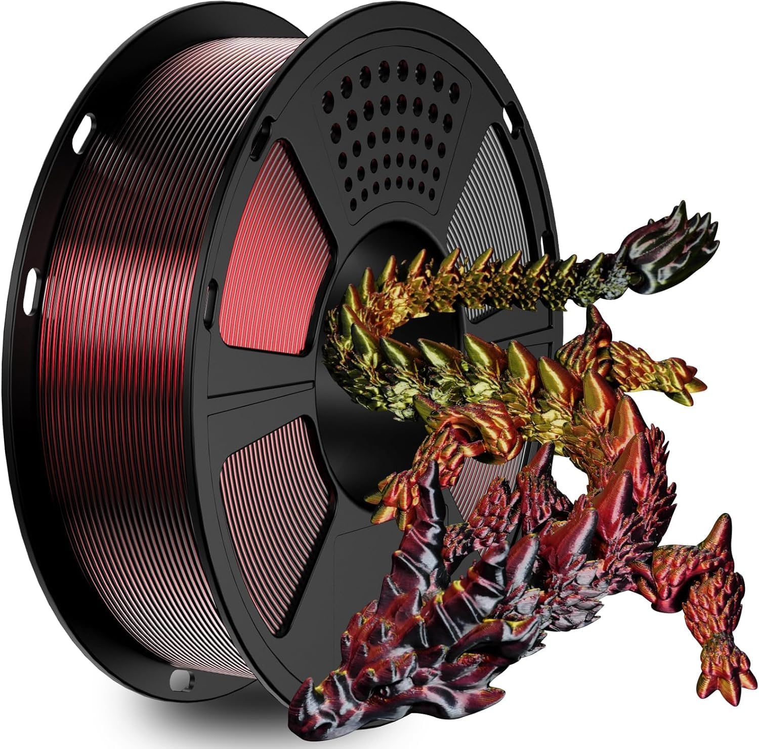 GIANTARM 3D Printer Filament, Silk Gold Pla Filament, 1Kg(2.2lbs) Spool, 1.75mm Dimension Accuracy +/- 0.03mm, 3D Printing Filament