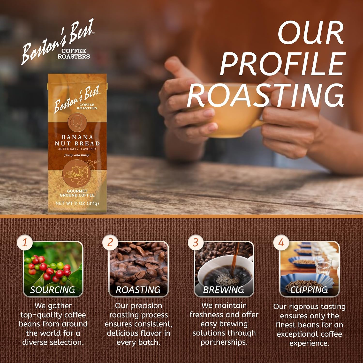 Boston’s Best Coffee - Fall-Inspired Pumpkin Spice Medium Roast Gourmet Delicious Flavored Coffee, Premium Ground - 11 oz. / 311 g Bag