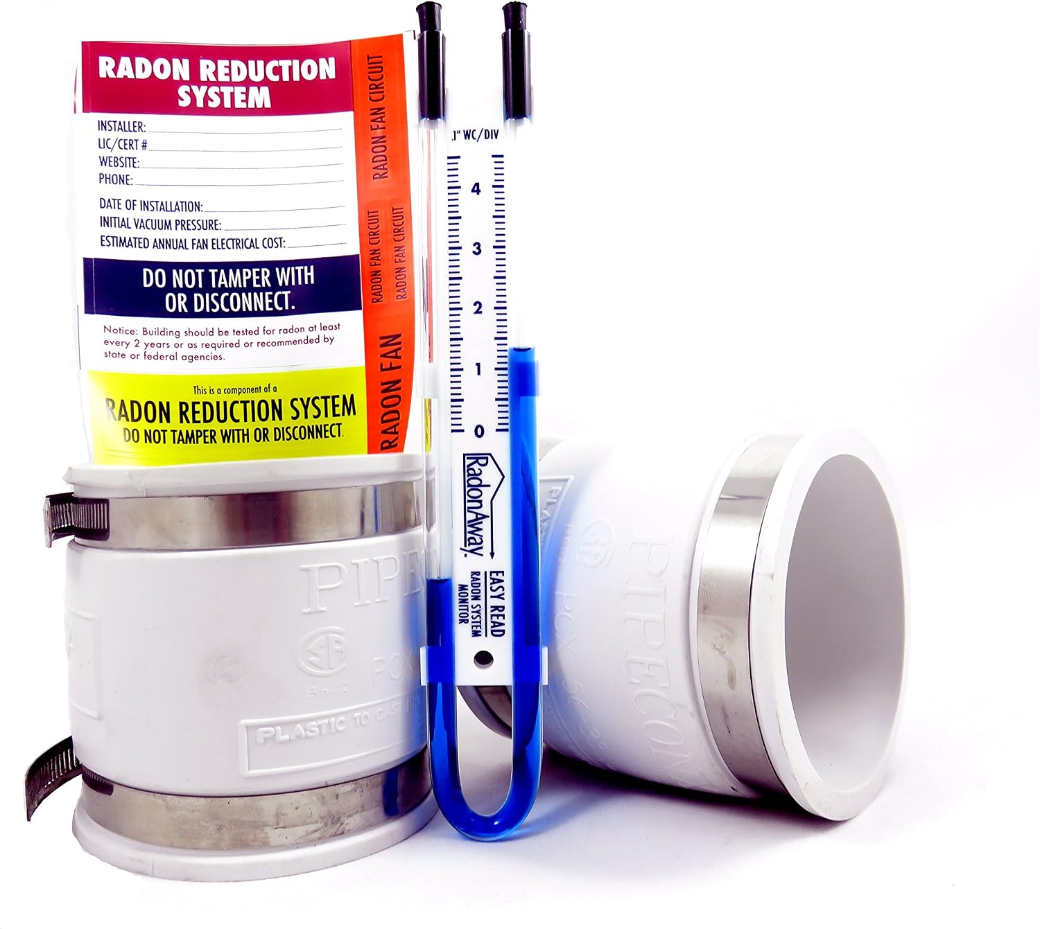 Radon Fan Install Kit - 3" X 3" - White