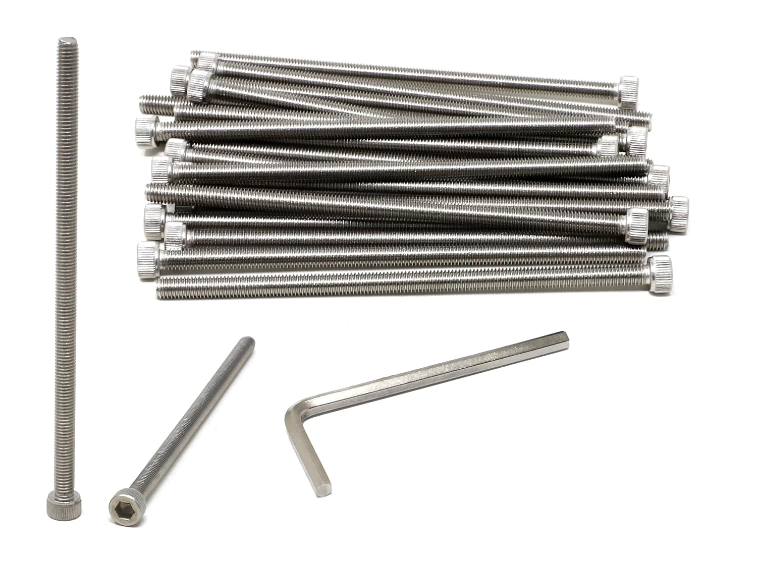 iexcell 20 Pcs M8 x 30/35/40/45/50 mm Stainless Steel 304 Hex Socket Head Cap Screws Bolts Assortment, Fully Threaded