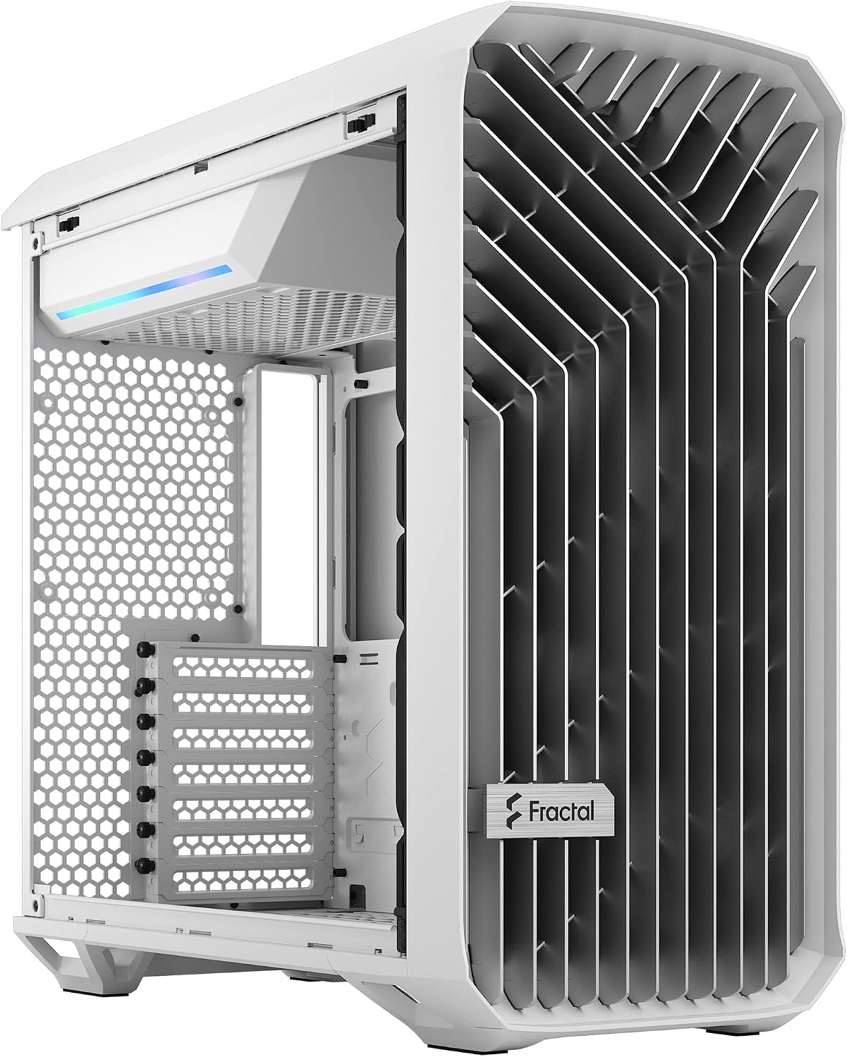 Fractal Design Torrent Compact RGB Black - Light Tint Tempered Glass Side Panels - Open Grille for Maximum air Intake - Two 180mm RGB PWM Fans