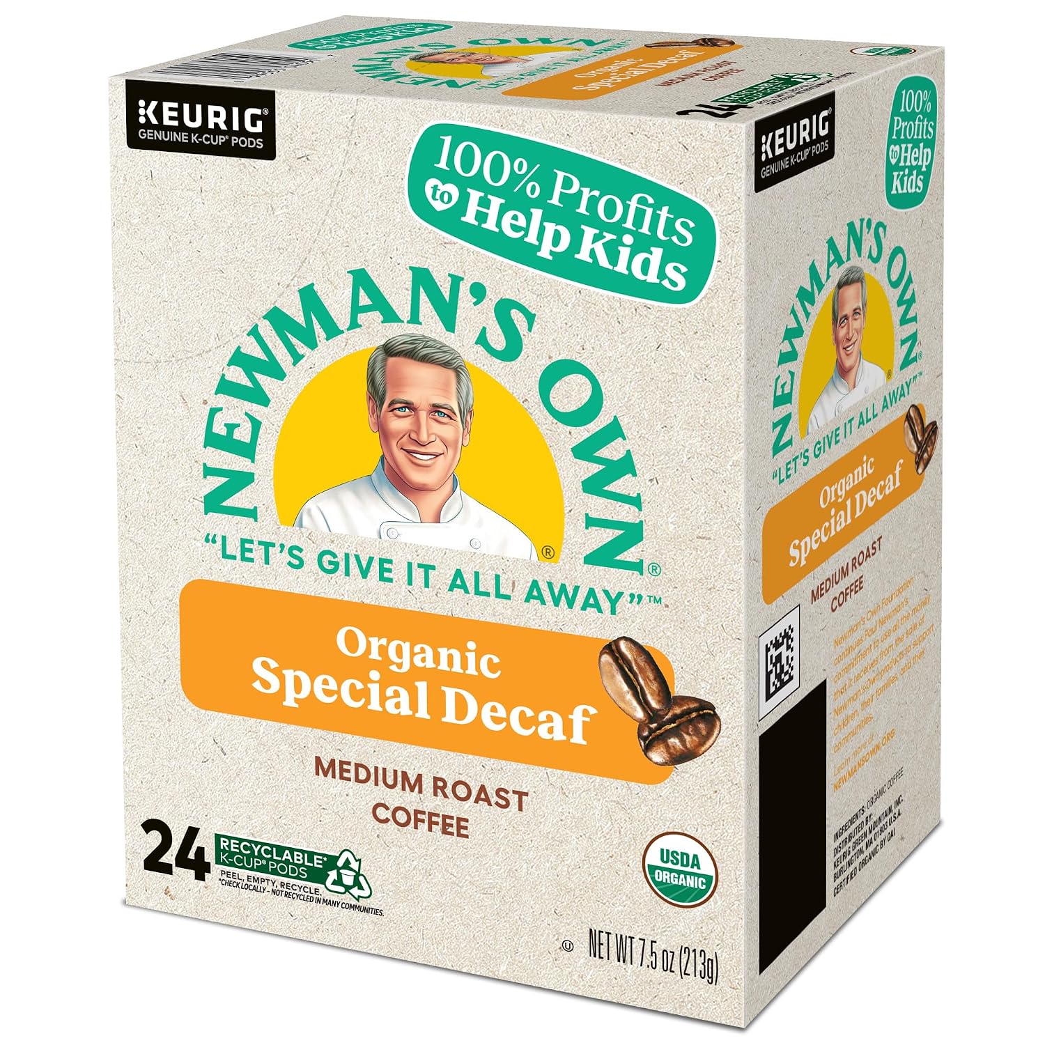 Newman's Own Organics Special Blend Keurig Single-Serve K-Cup Pods, Medium Roast Coffee, 96 Count