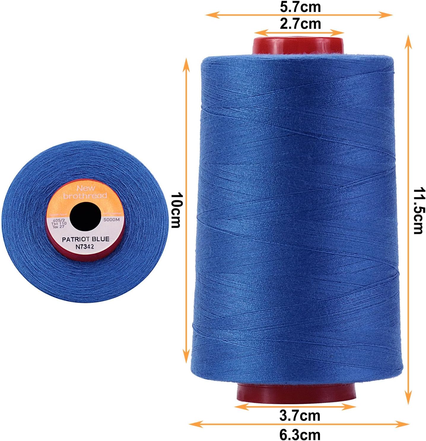 New brothread 4 Large Cones All Purpose Polyester Thread -Cream