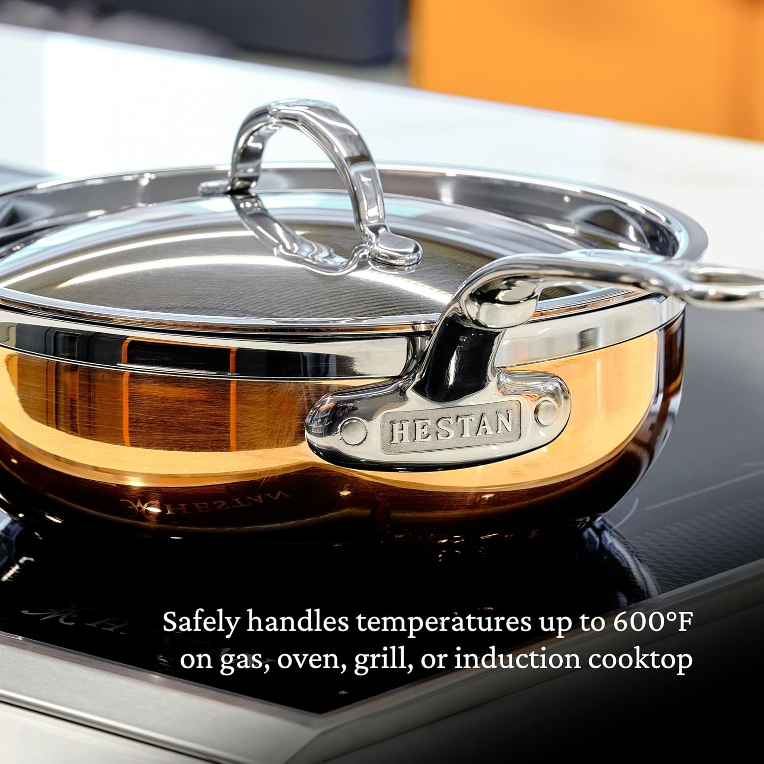 Hestan - CopperBond Collection - 100% Pure Copper Frying Pan, Induction Cooktop Compatible, 8.5-Inch