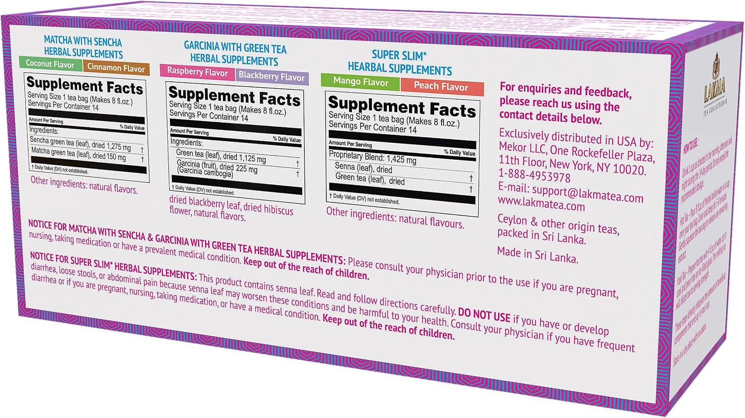 HYLEYS Lakma 14 Day Weight Loss Kit Green Tea - 42 Tea Bags