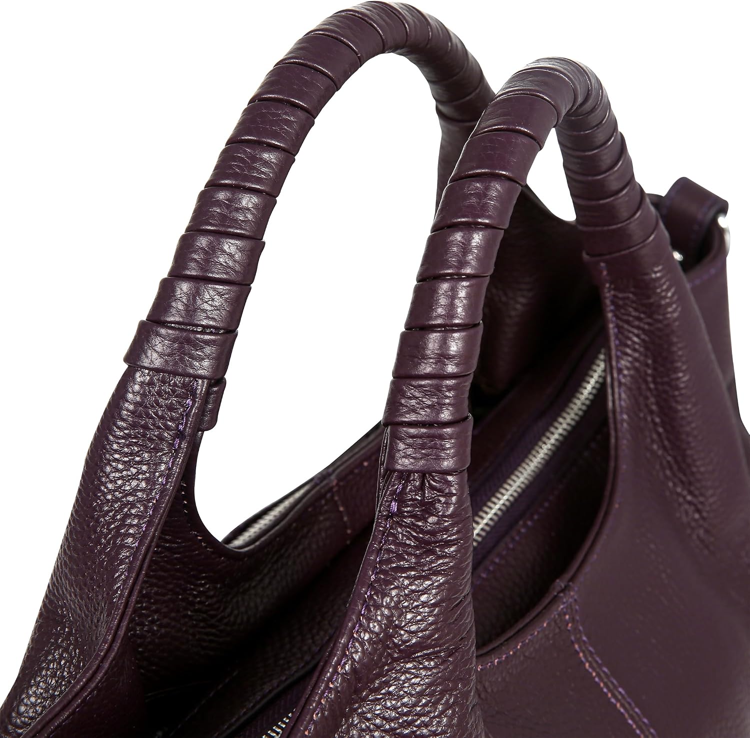 Iswee Leather Satchel Women Purse and Handbag Crossbody Shoulder Bag Hobo | Genuine Cowhide Leather Tote Top Handle Bag Soft & Durable Medium Size Bags with Detachable Multiple Pocketbooks Trendy