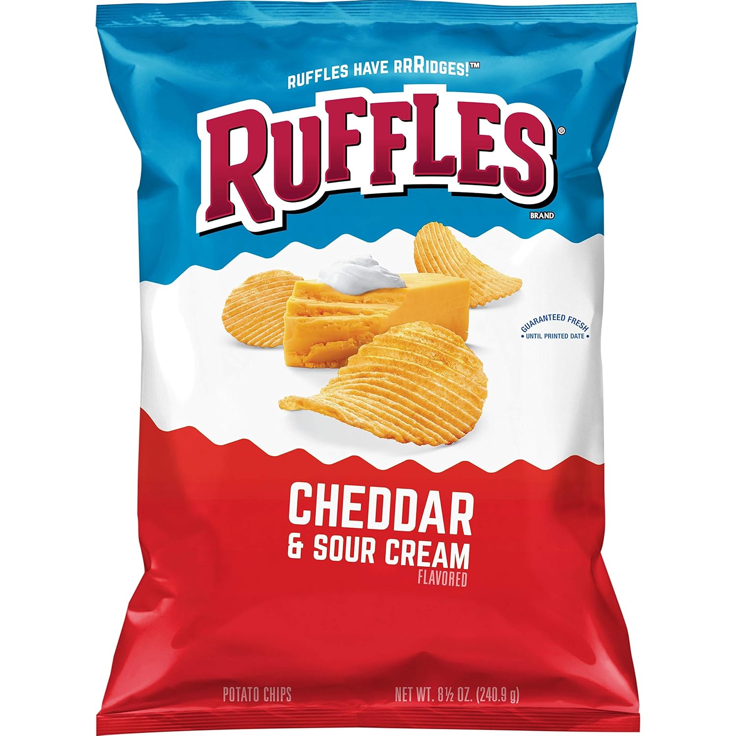 Ruffles Cheddar & Sour Cream Flavored Potato Chips, Party Size! (13 Ounce)
