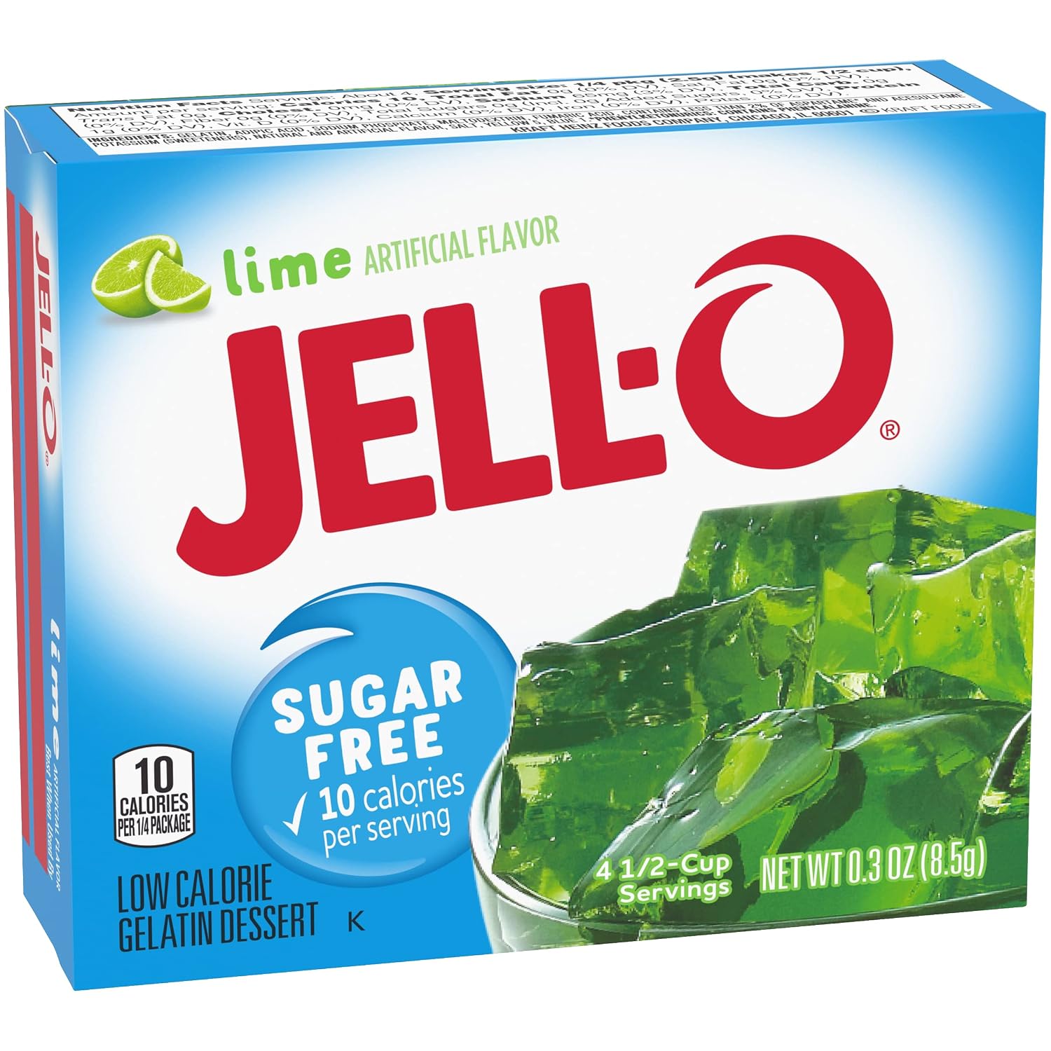 JELL-O Lime Gelatin Dessert Mix (.03 oz Boxes, Pack of 6)