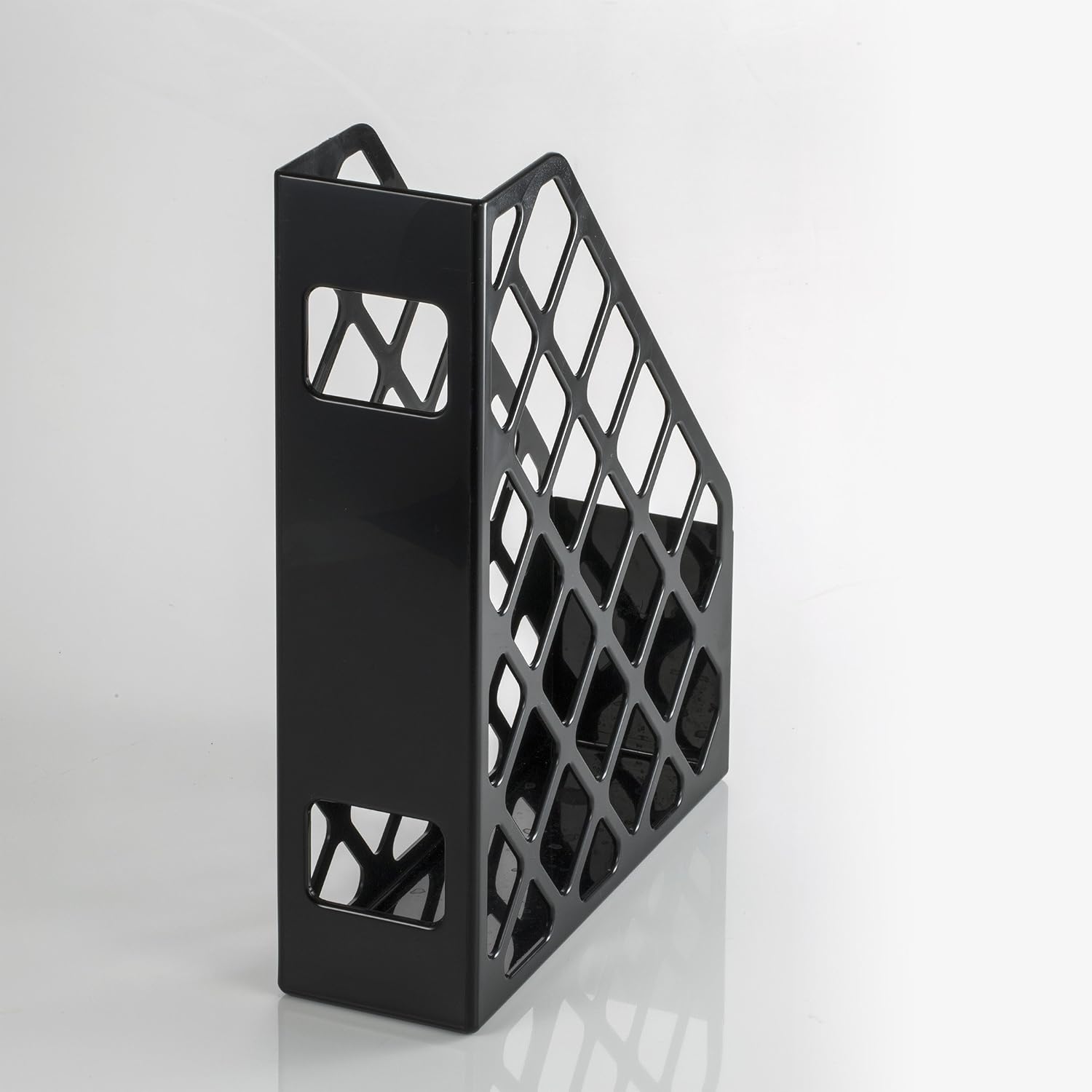 Officemate Recycled Large Magazine File, Black, 6 Each (26083)