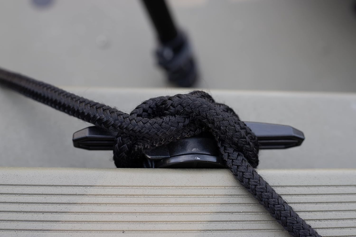 YakAttack GT Cleat XL with Turnkey Adapter | Track-Mount Line Cleat for 1/2" Rope | Fits Most Aluminum Boat Track Systems | Made in USA