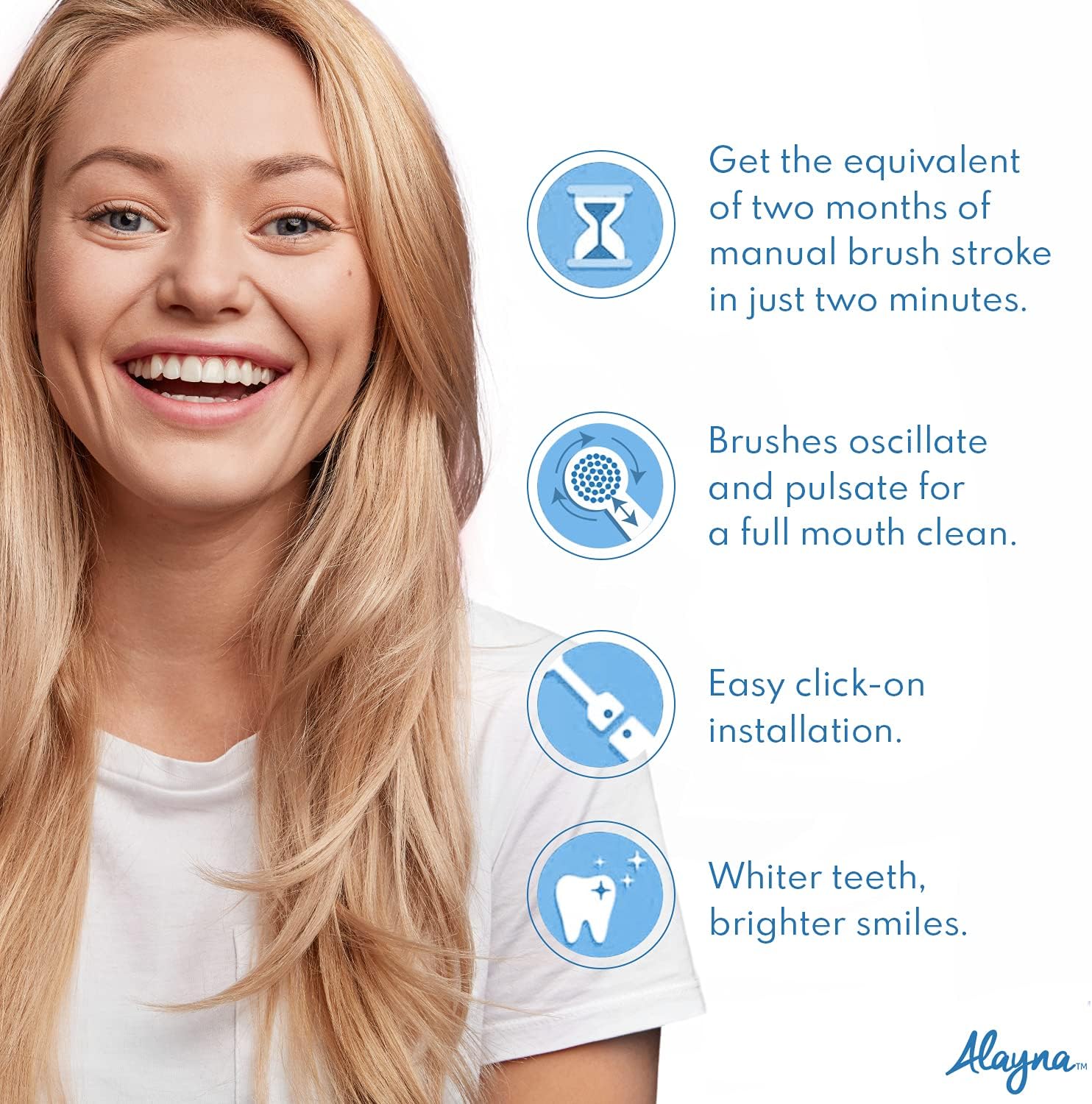 Alayna Replacement Toothbrush Heads for Oralb 20 Cross Compatible with Oral-B Braun Electric Toothbrush Fits Oral b Action Pro 1000 Floss Kids Clean