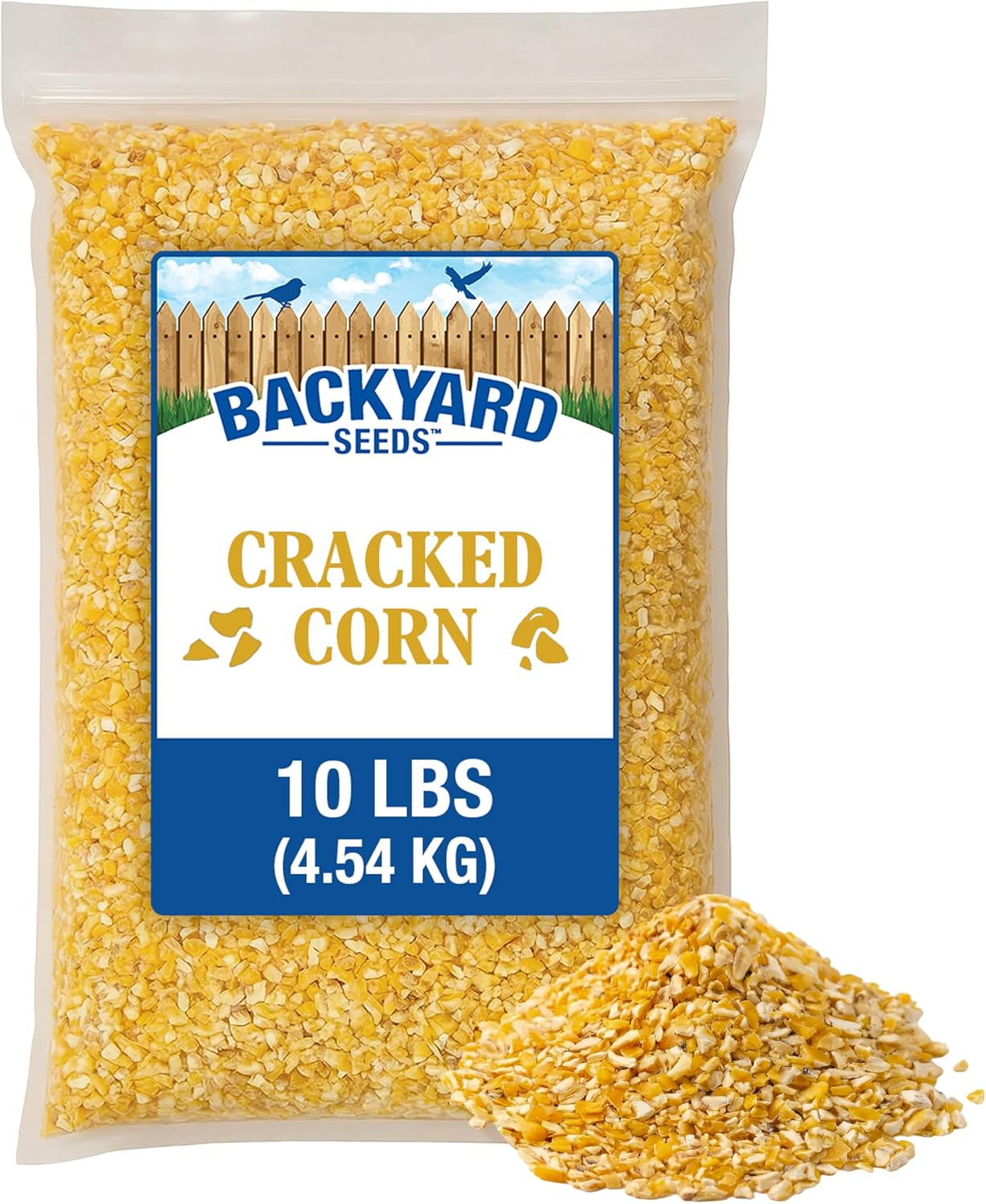 CountryMax 50LB Cracked Corn Chicken Feed, for Birds, Deer, Squirrels | High Energy, USA Sourced, Year-Round Feeding for Poultry, Wildlife, Birds. For Ground Feeding or Bird Feeders