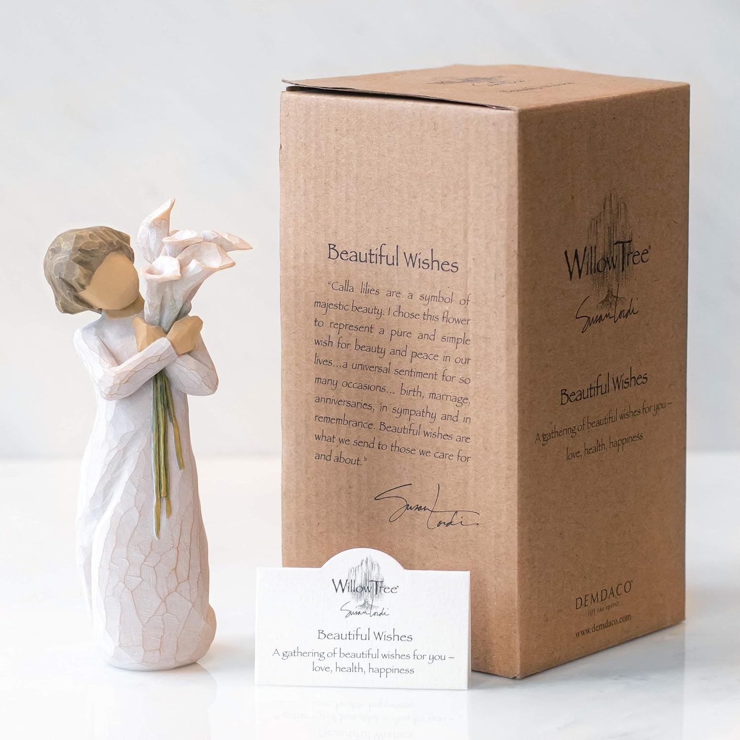 Willow Tree Happiness, Sculpted Hand-Painted Figure | Cast from a Susan Lordi Original Carving, Meaningful Keepsake Gift for Loved Ones, Display on Shelf, Table or Mantel