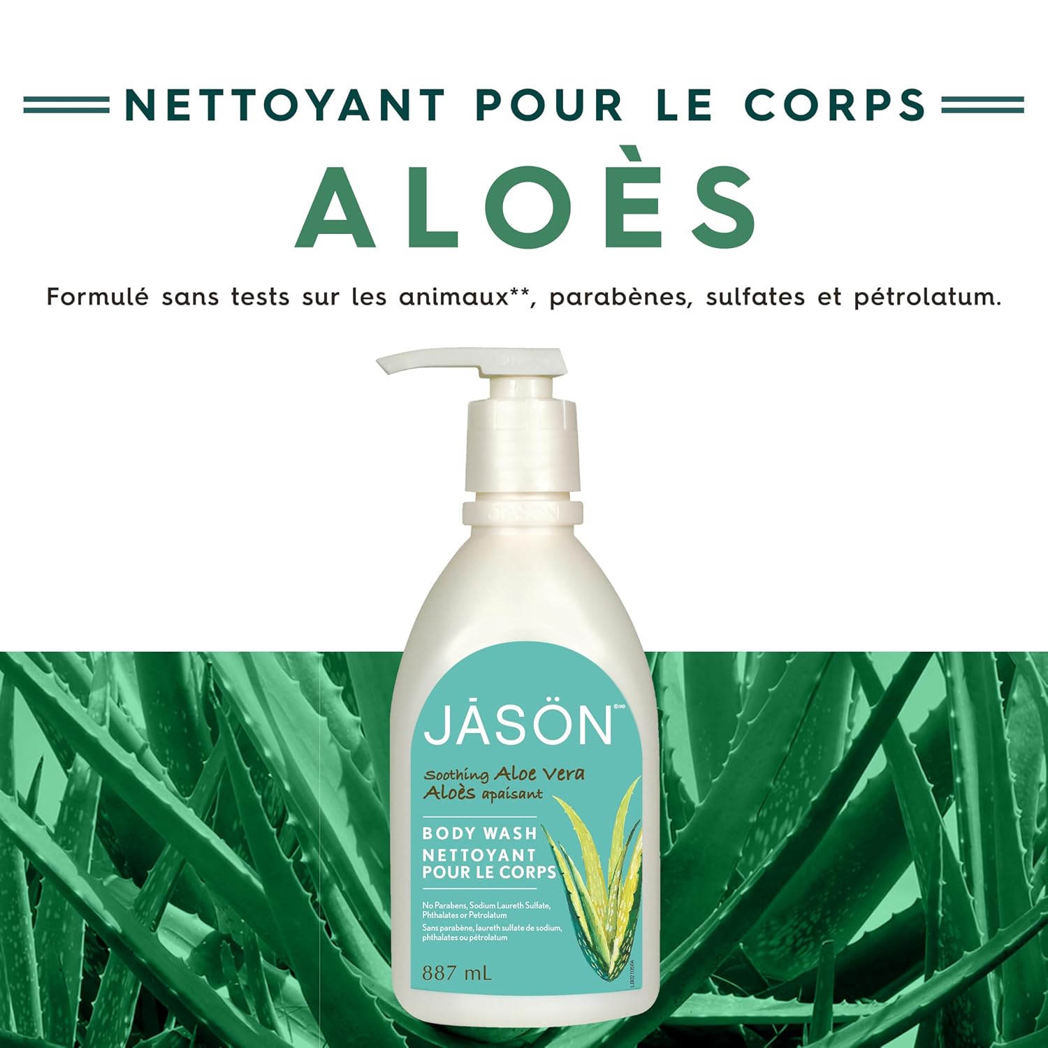 JASON Aloe Vera Shower Gel Body Wash - Soothing, Gentle Clean Feeling, 30 Fluid Ounces