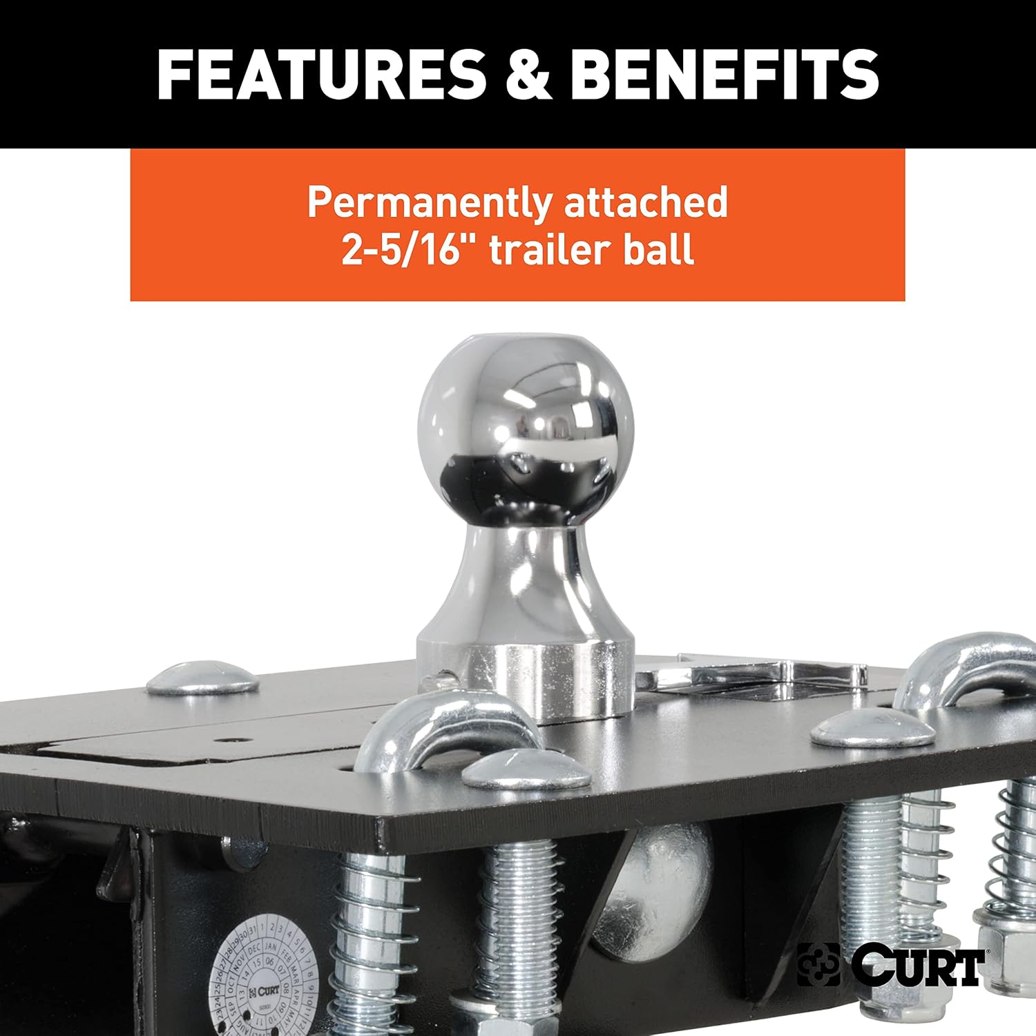 Curt Manufacturing 61052 Folding Ball Gooseneck Hitch Assembly